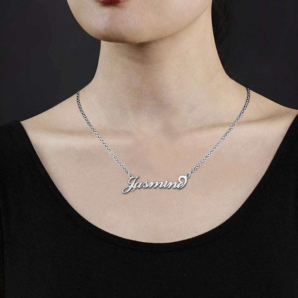 Roy Lopez Personalized Name Necklace - Custom 925 Sterling Silver Pendant Jewelry for Women | Engraved Gift for Mom, Wife, Girlfriend | Birthday, Anniversary, Valentine's Day Present