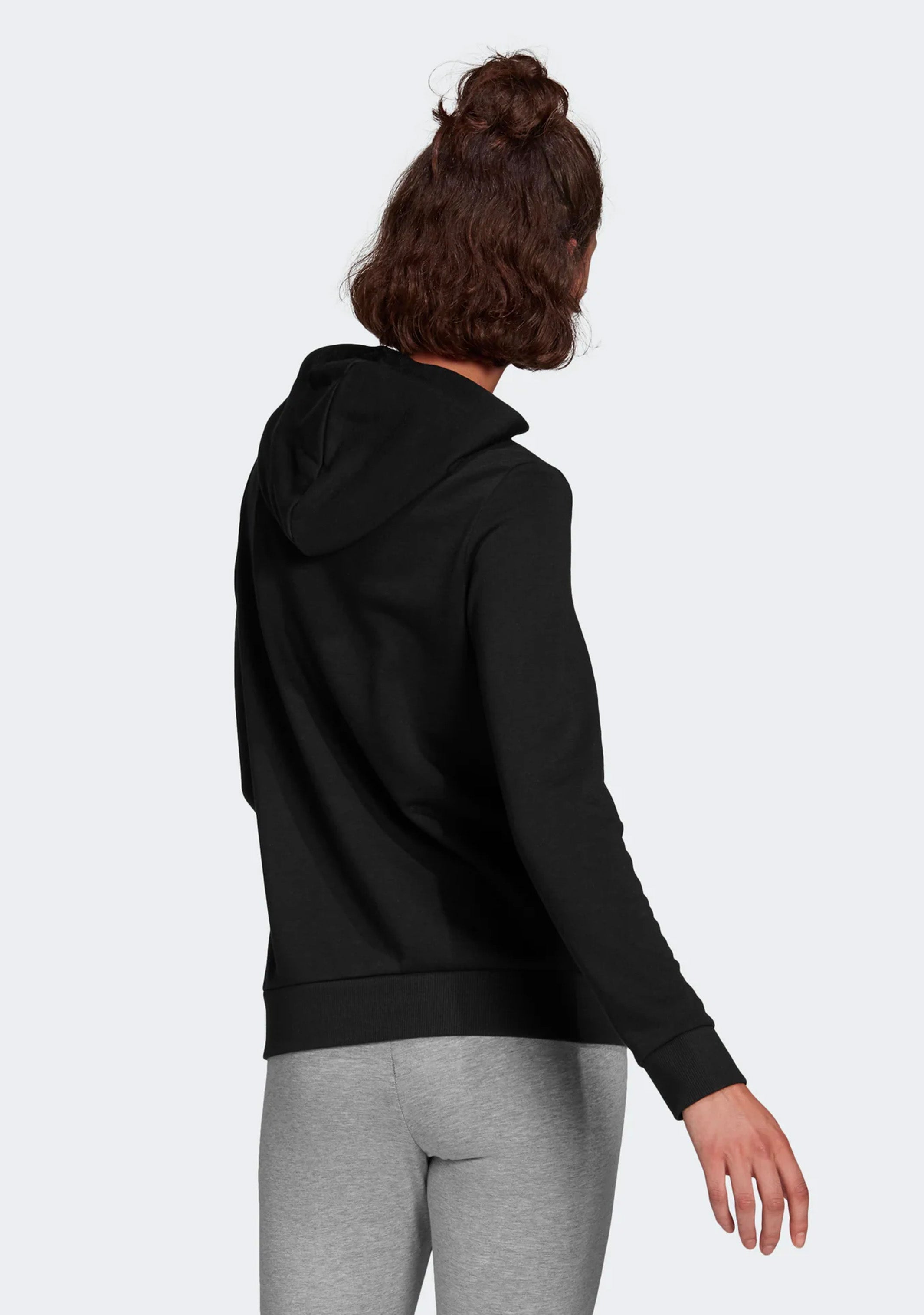 Adidas Women's Essentials Linear Cotton Hoodie - Soft Casual Pullover Sweatshirt for Workout, Lounge & Everyday Wear