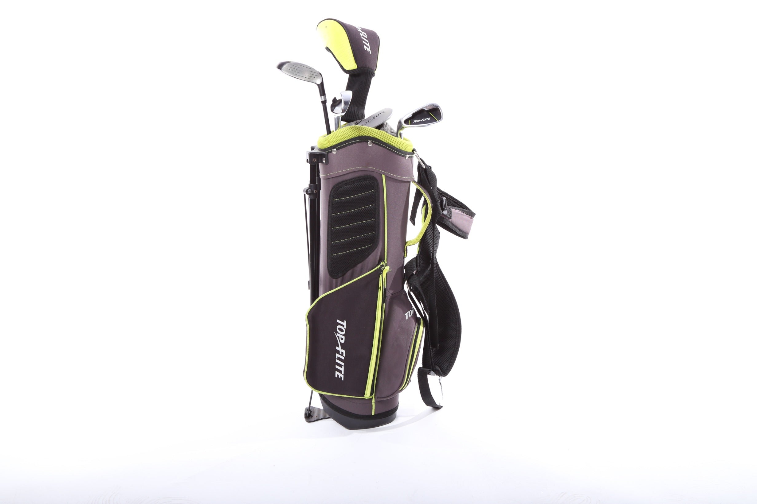Top Flite Junior Golf Club Set for Left-Handed Kids - Includes Driver, 7 Iron, Sand Wedge, Putter - Perfect for Youth Golf Training & Beginner Practice on Driving Range or Course