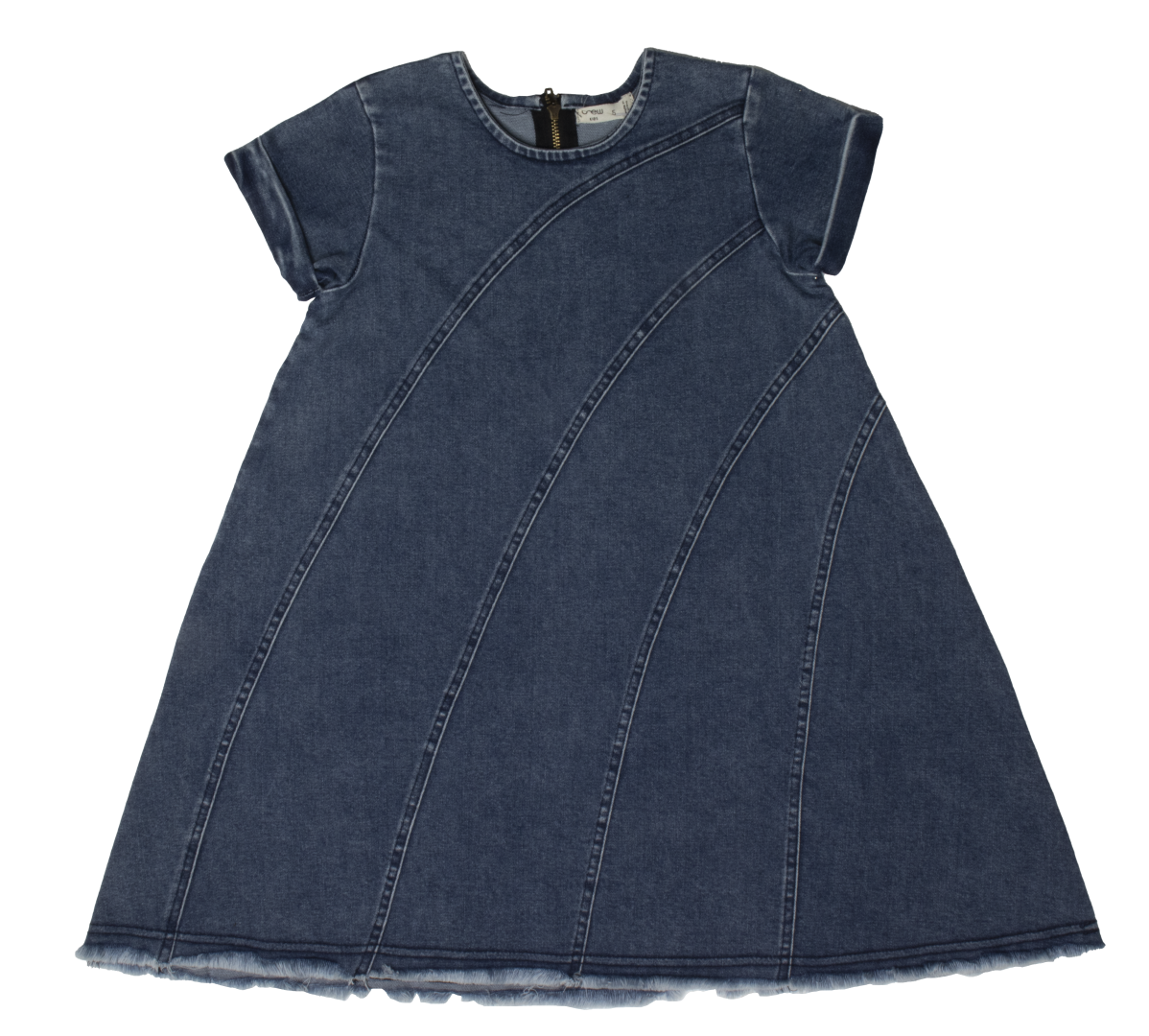 Kids' Crew Stitch Patch Dress in Blue - Cute & Comfortable Outfit for Playdates, Parties & Everyday Wear