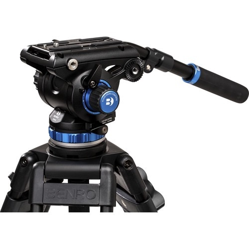 Benro S6PRO Professional Video Tripod Head - Smooth 360° Pan & Tilt for DSLR Cameras - Perfect for Vlogging, Filmmaking & Photography