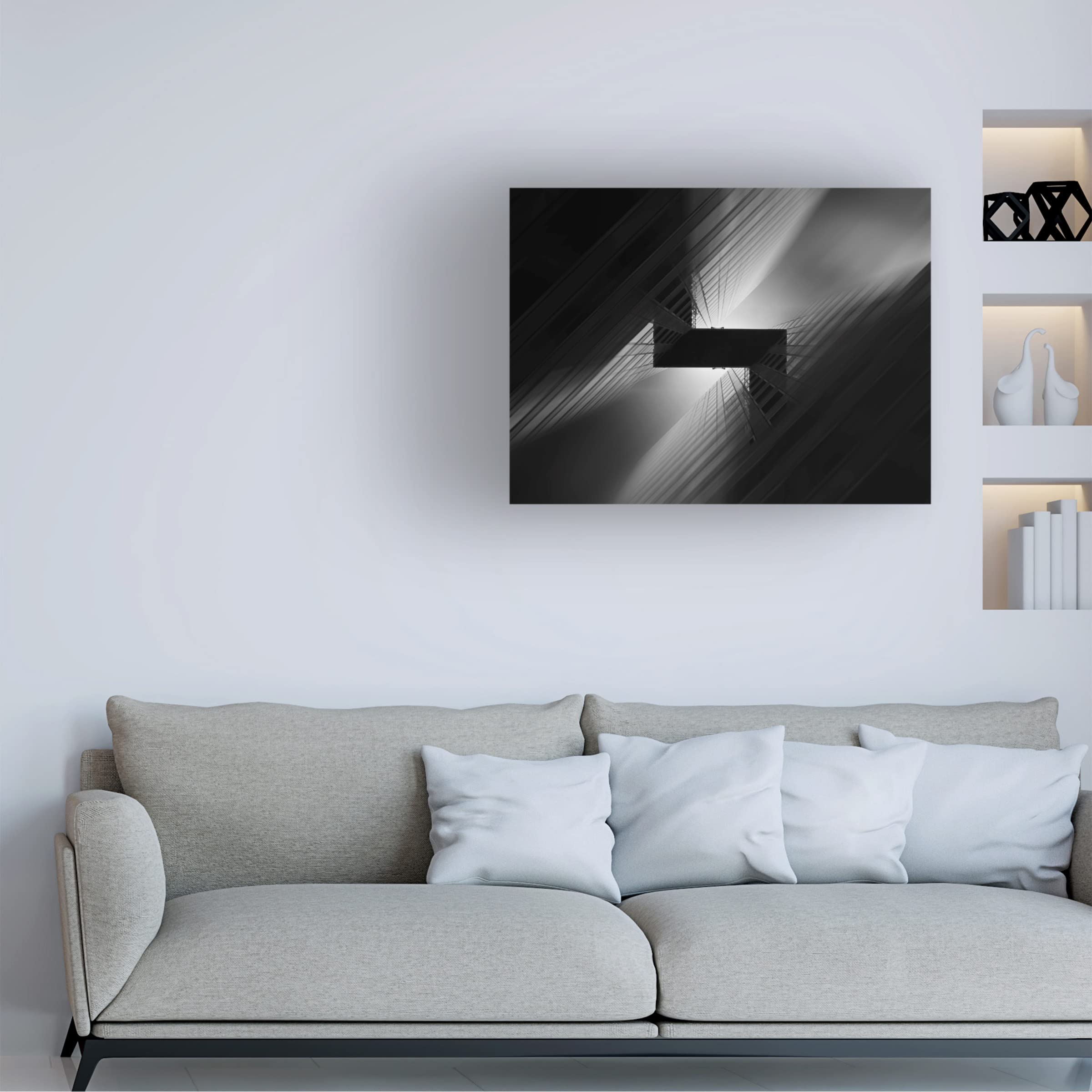 Trademark Fine Art 'La Défense' Canvas Wall Art by Arnd Gottschalk - Modern Abstract Painting for Living Room, Office & Home Decor