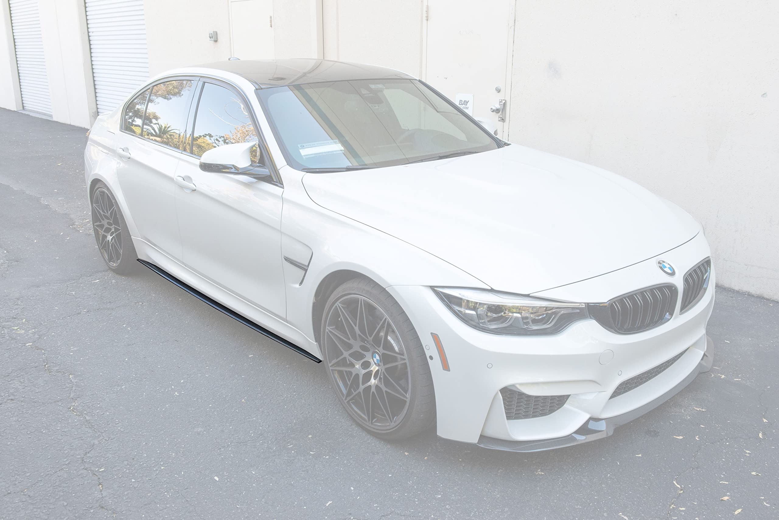 2014-2018 BMW F80 M3 M-Performance Carbon Fiber Side Skirt Extensions - Replacement Rocker Panel Kit for Enhanced Aerodynamics & Sporty Styling | Perfect for Track Days, Car Shows & Performance Upgrades