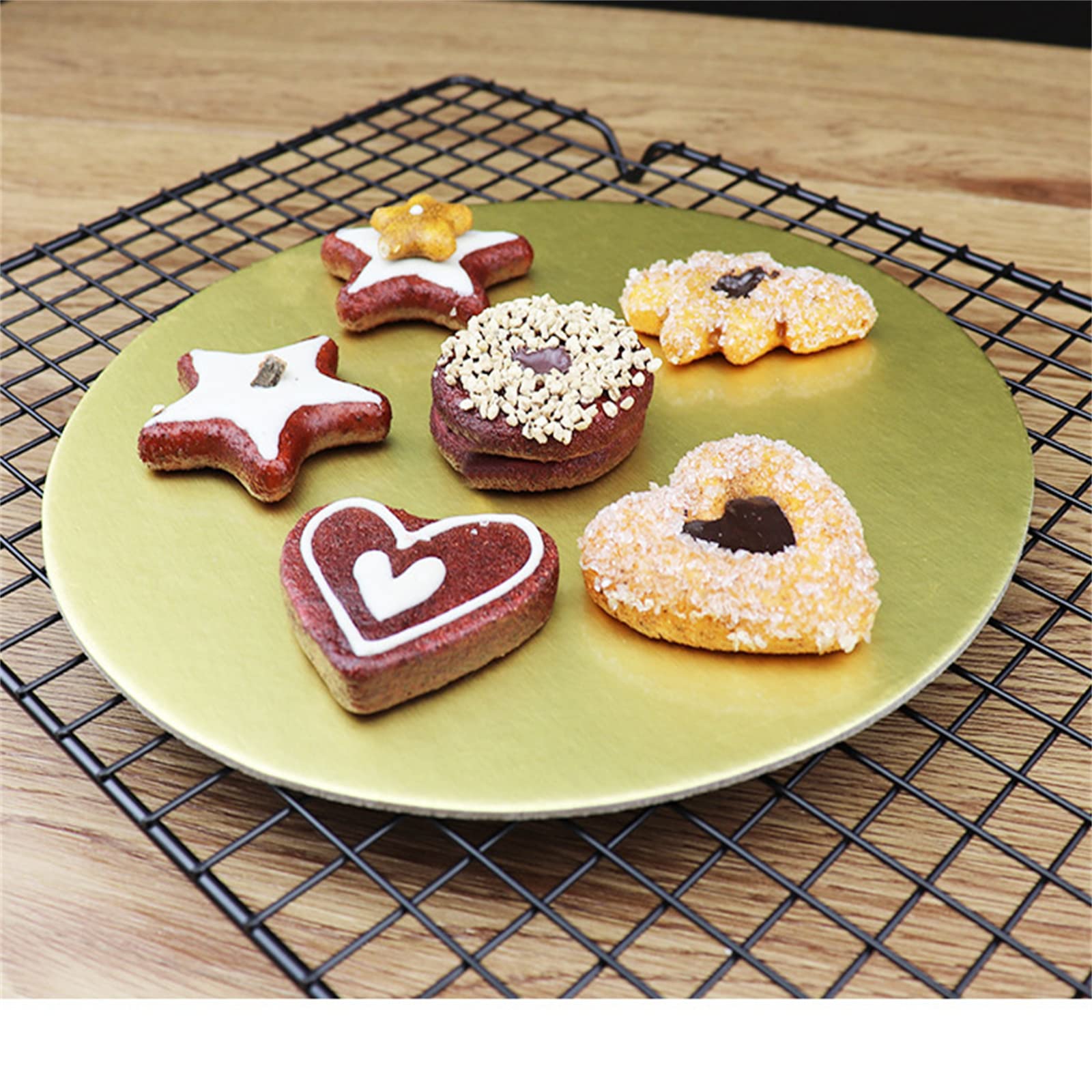 3-Pack 12 Inch Gold Round Cake Boards - Sturdy Cake Circle Base for Baking, Desserts, Bread & Snack Display - Perfect for Birthday Cakes, Wedding Desserts & Party Treats
