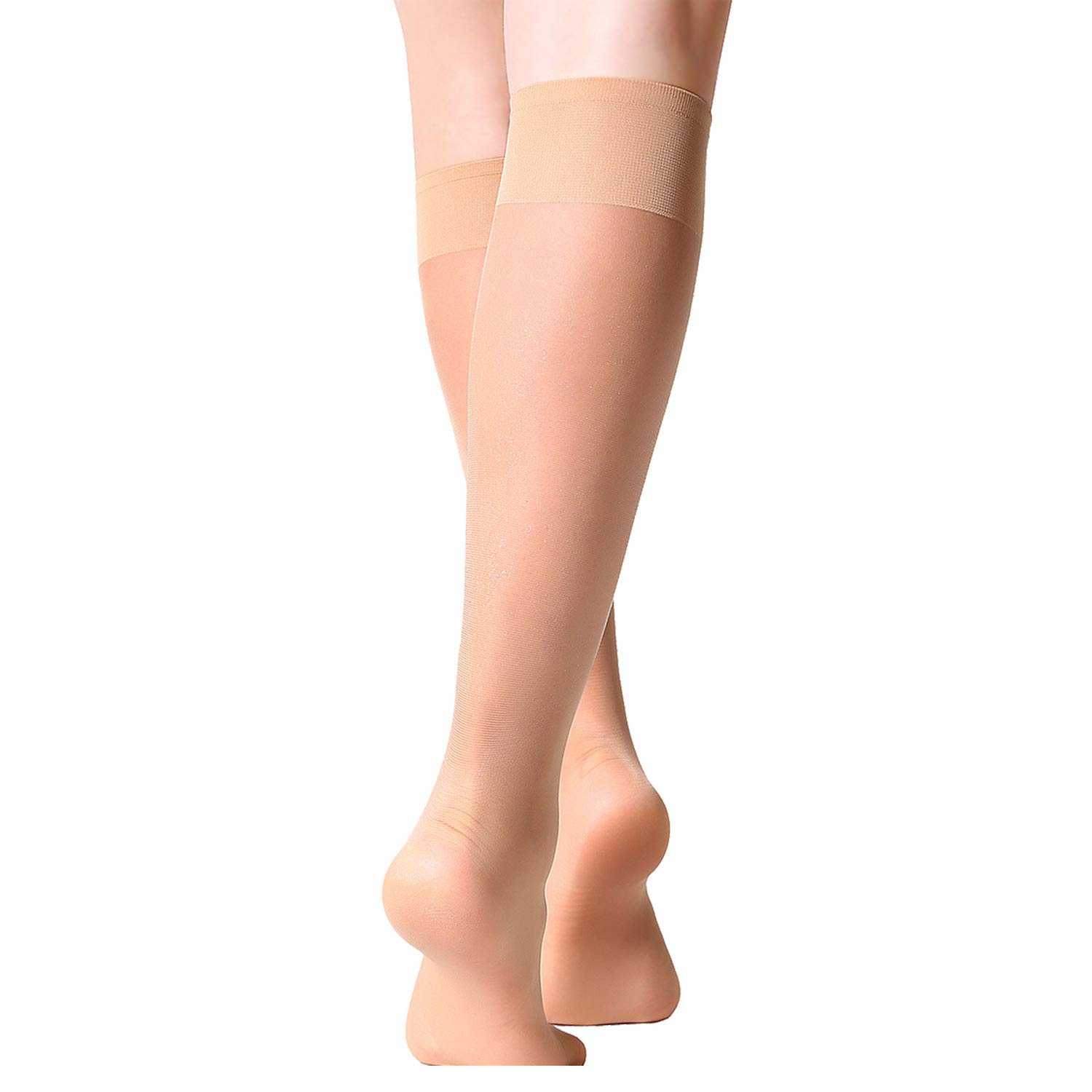 MANZI 12 Pairs Women's Sheer Knee High Stockings & Pantyhose - Perfect for Office, Dressy Outfits & Everyday Wear
