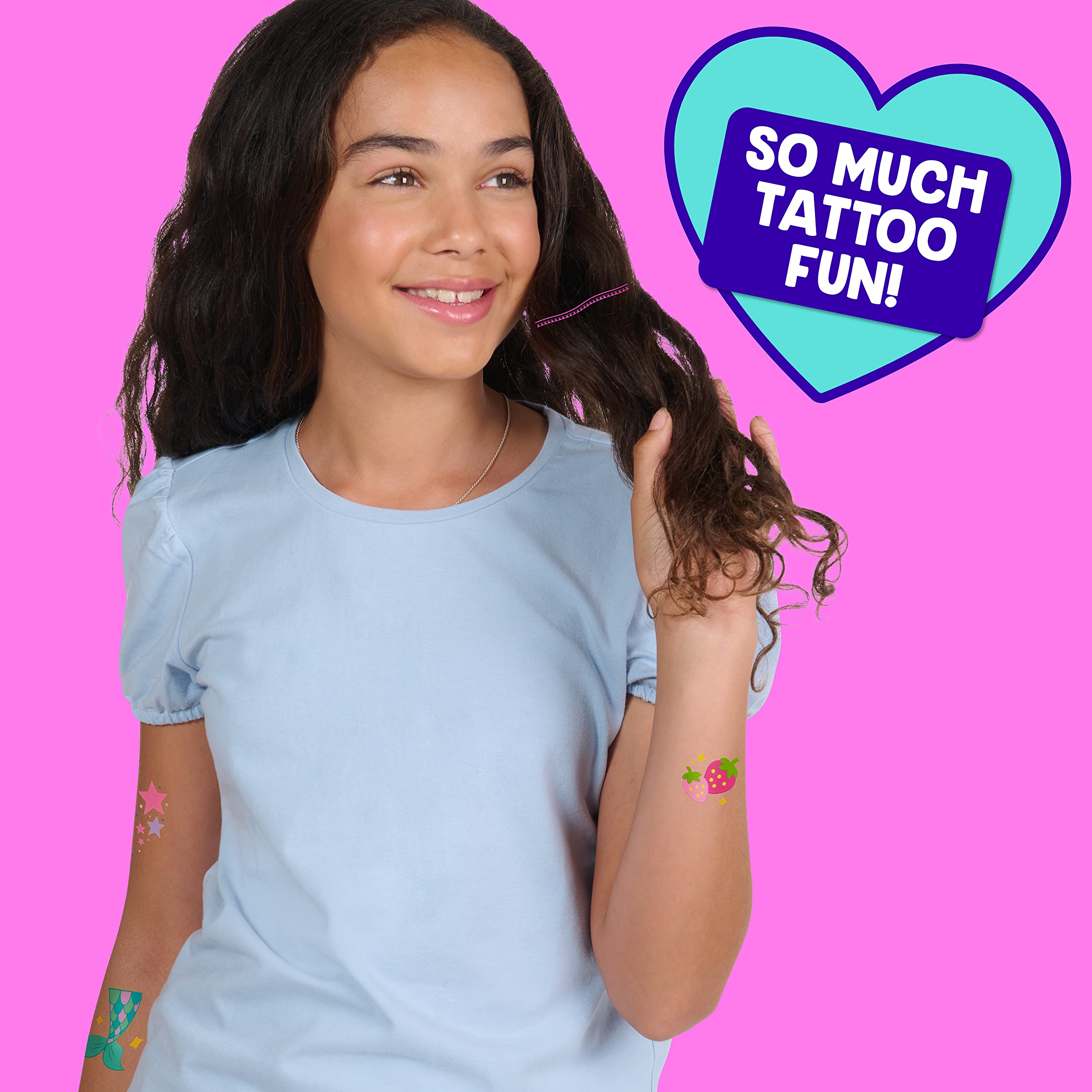 Style Squad - 7 Days of Temporary Tattoos Kit for Kids & Adults | Fun Body Art for Parties, Festivals & Everyday Wear