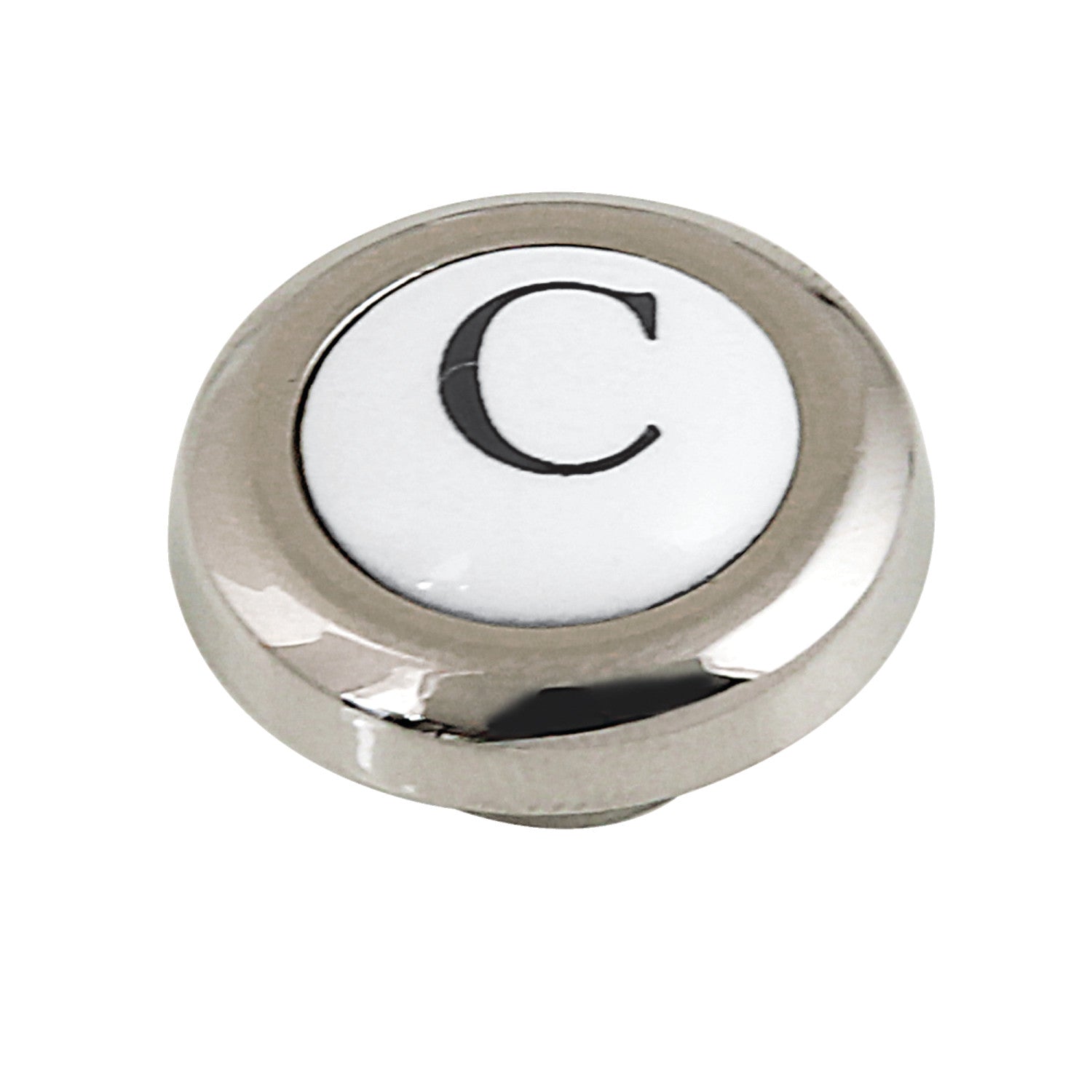 AEHICX6C Cold Handle Index Button - Polished Nickel Finish for Faucets & Sinks | Perfect for Kitchen, Bathroom & Commercial Use