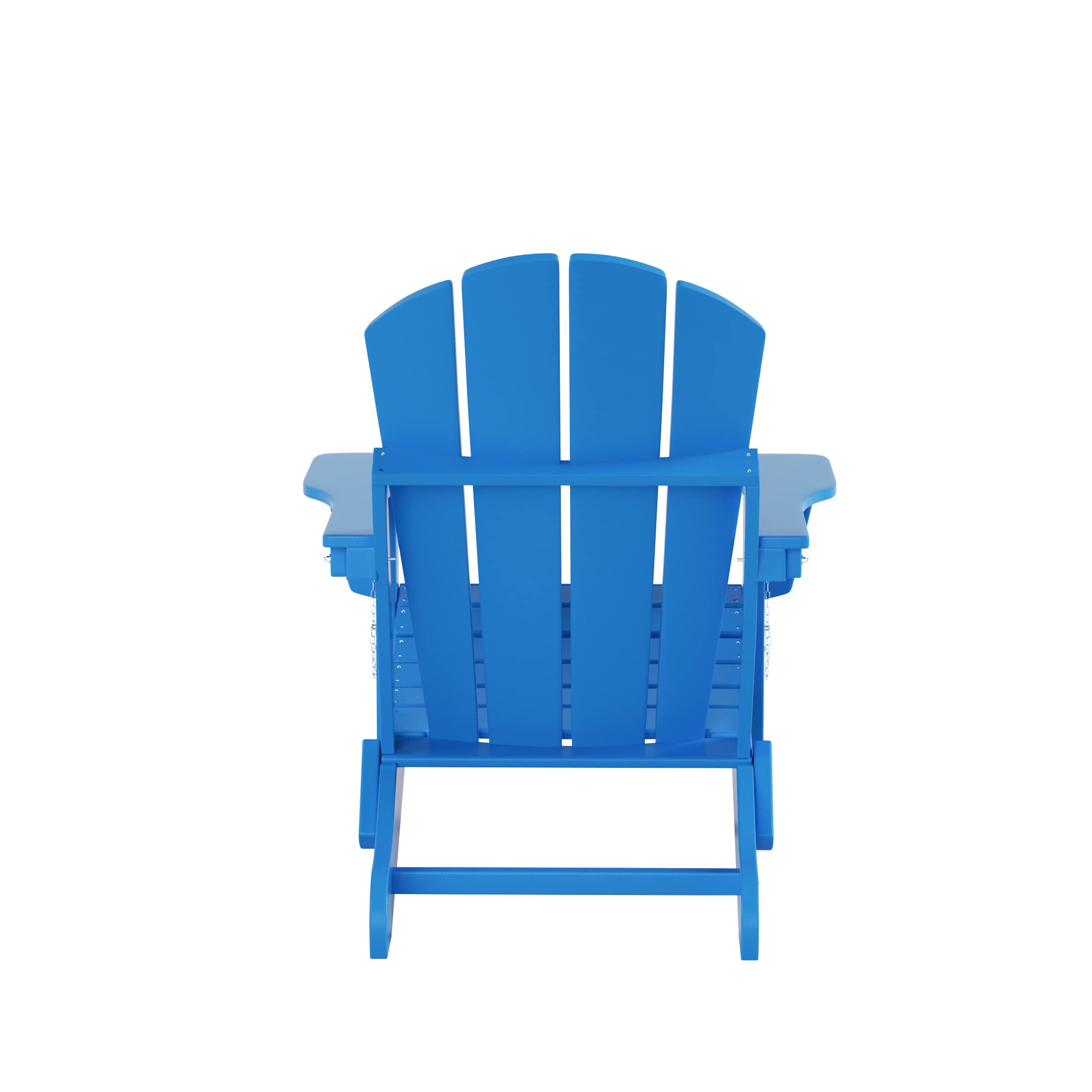 WO Adirondack Chairs Set of 3 - Outdoor Folding Furniture for Garden, Patio & Camping (Pacific Blue)