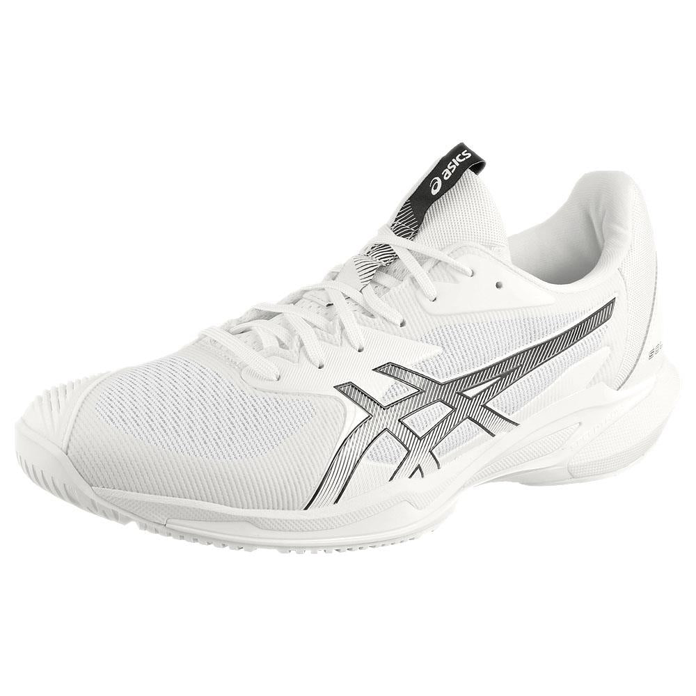 ASICS Men's Solution Speed FF 3 Tennis Shoes - White/Black - Lightweight Performance Court Shoes for Competitive Play & Training