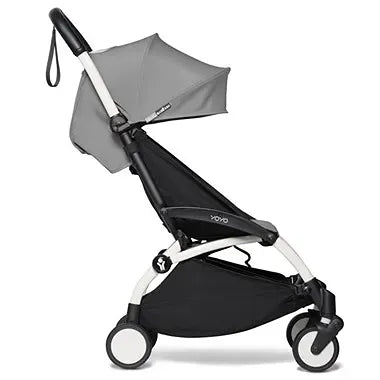 YOYO2 Lightweight Baby Stroller - Compact Foldable Travel Stroller with Grey/White Frame for Toddlers & Infants - Perfect for Air Travel, Shopping & City Walks