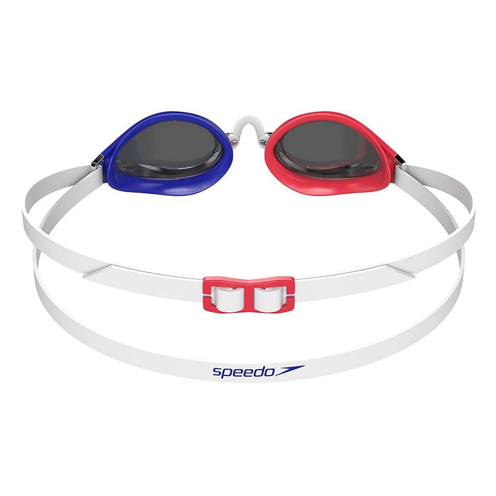 Speedo Fastskin Speedsocket 2 Competition Swim Goggles - Blue/Red - Anti-Fog & UV Protection for Competitive Swimming, Triathlon & Pool Training