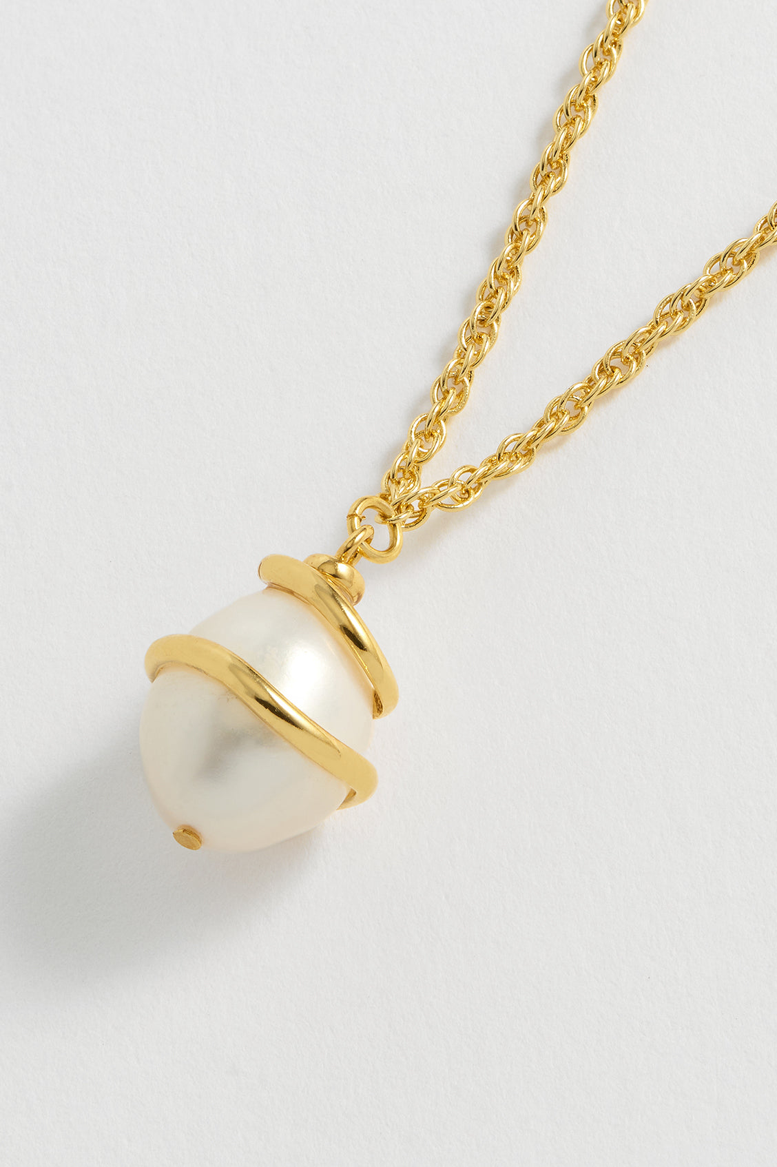 Elegant Pearl Wrap Rope Pendant Necklace - Dainty Layered Jewelry for Women - Perfect for Bridal, Party & Everyday Wear