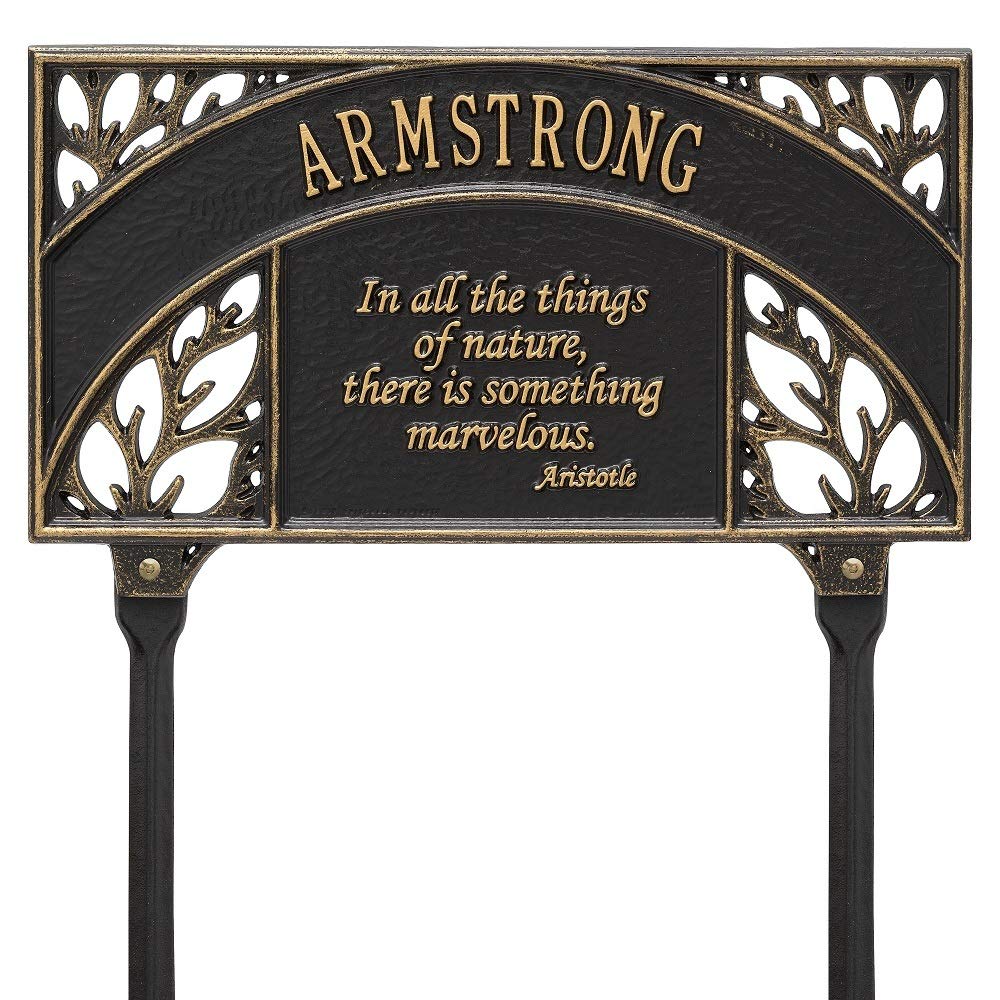Custom Aristotle Quote Aluminum Garden Plaque - 16.75