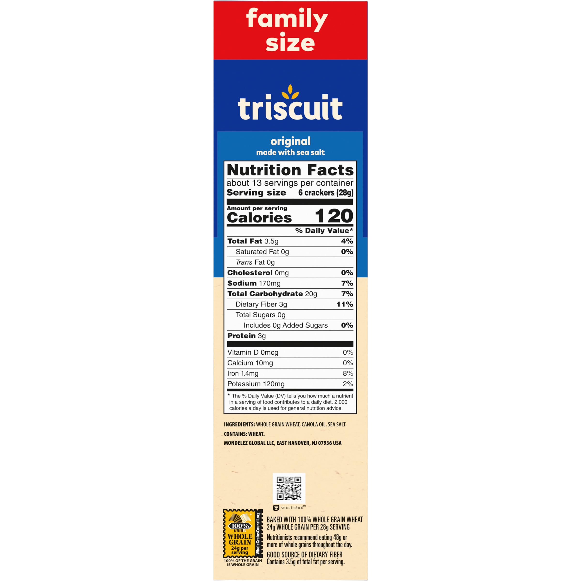 Triscuit Original Whole Grain Wheat Crackers - Vegan, Healthy Snack for Lunch & On-the-Go - Family Size 12.5 oz - Perfect for Office, School & Picnics