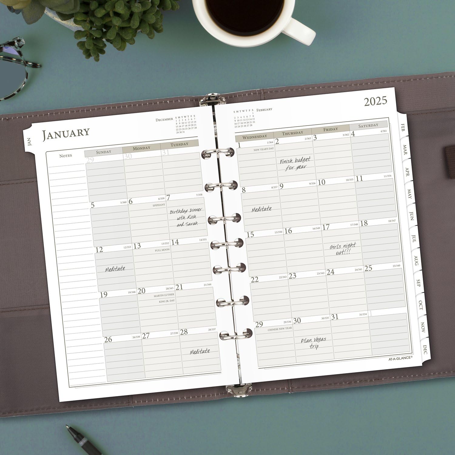 AT-A-GLANCE 2025 Monthly Planner Refill - 5.5