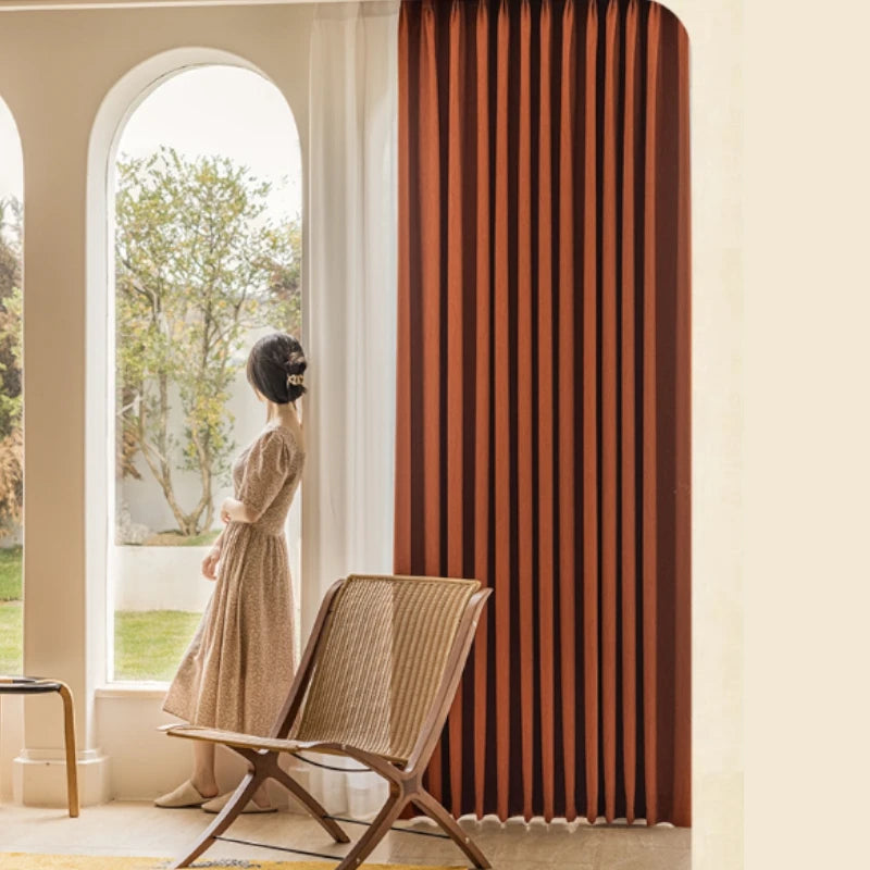 Claire Polyester Wavy Pattern Curtain Swatch - Elegant Window Treatment for Living Room, Bedroom & Home Decor