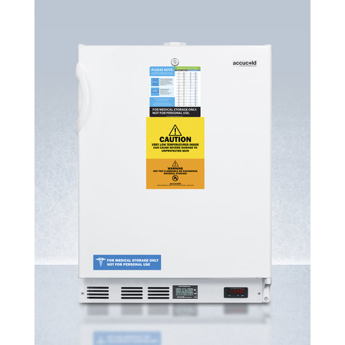 Accucold 24 Inch Wide ADA Compliant Built-In All Freezer - Energy Efficient Upright Freezer for Restaurants, Commercial Kitchens & Home Use