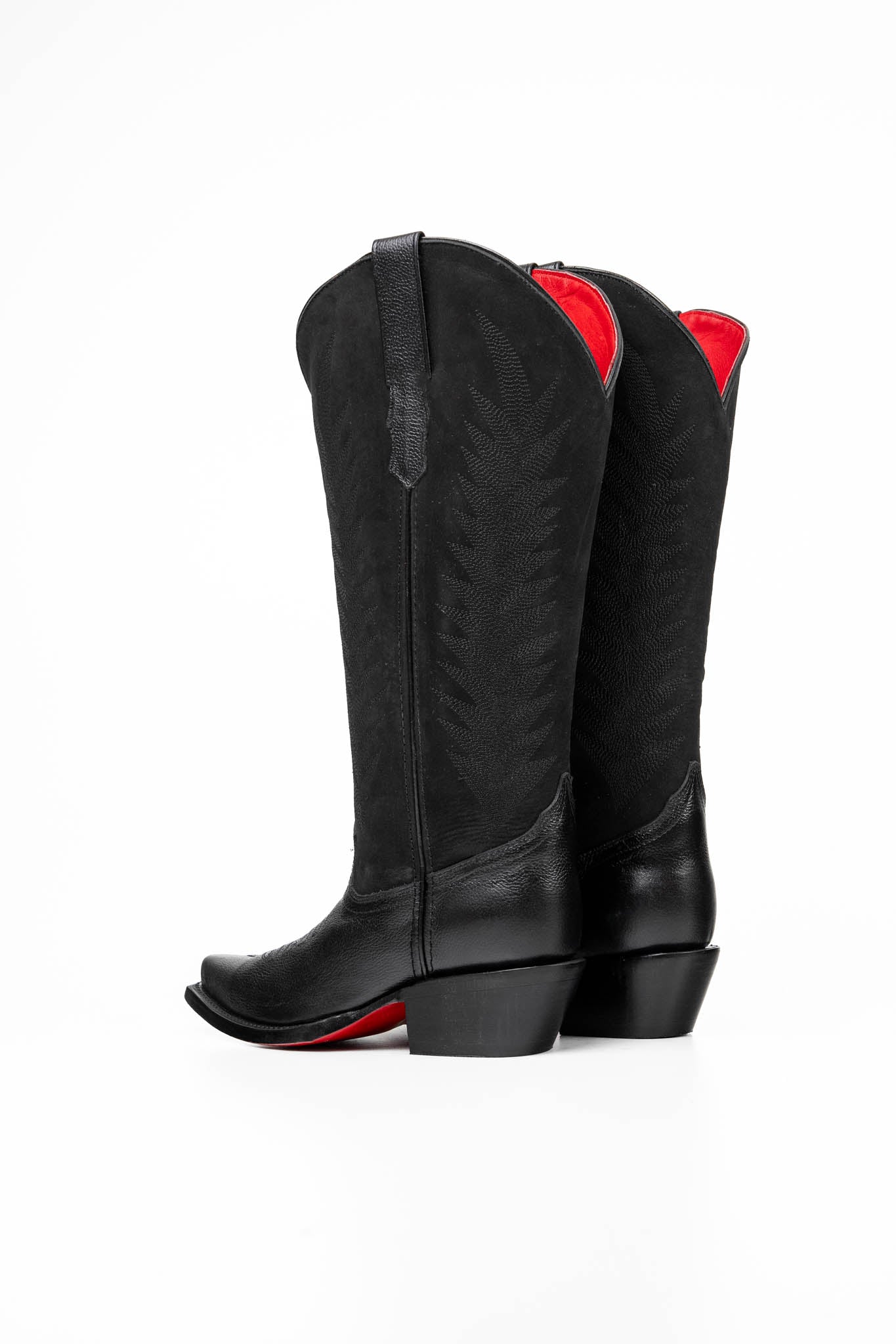 Sierra Women's Midi Red Bottom Wide Calf Snip Toe Cowgirl Boots for Western Riding, Country Fashion & Outdoor Events