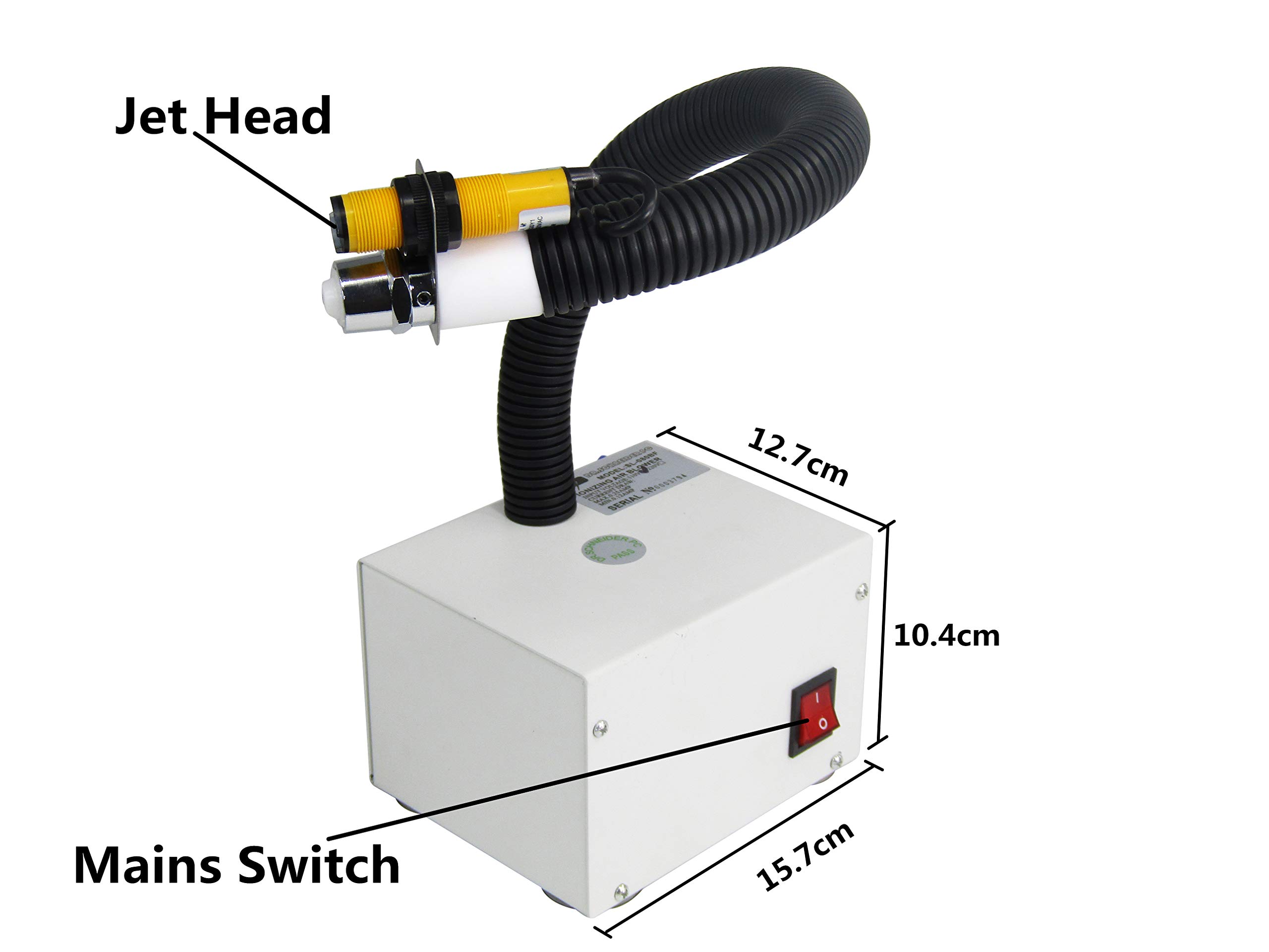 YUCHENGTECH Anti Static Air Gun - 110V Ionizing Air Snake Static Eliminator with Auto Induction for Electronics, PCB, and Cleanroom Use