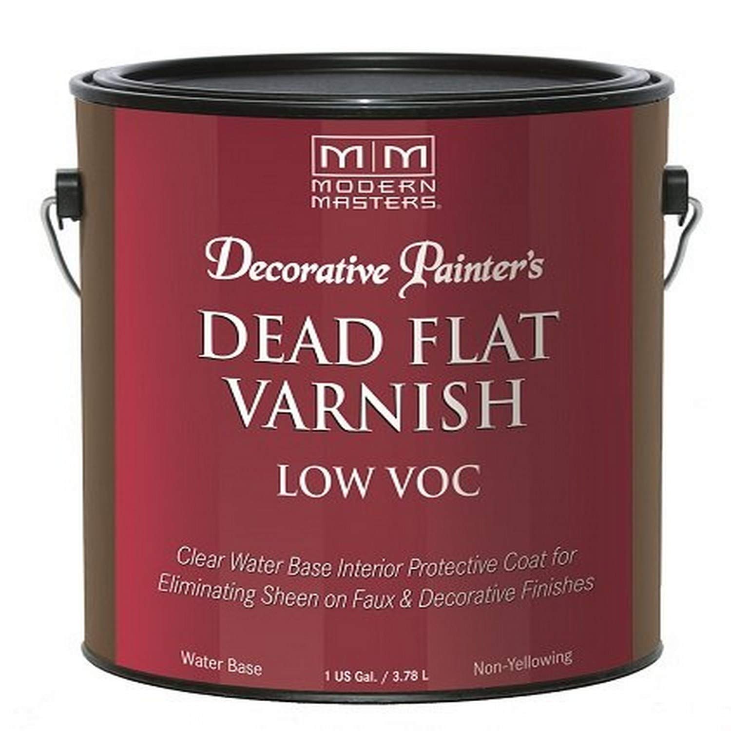Modern Masters DP400 1 Gallon Clear Dead Flat Acrylic Varnish for Painters - Matte Finish, Non-Yellowing, Protects Artwork & Decorative Surfaces - Ideal for Canvas, Wood, Metal & DIY Projects