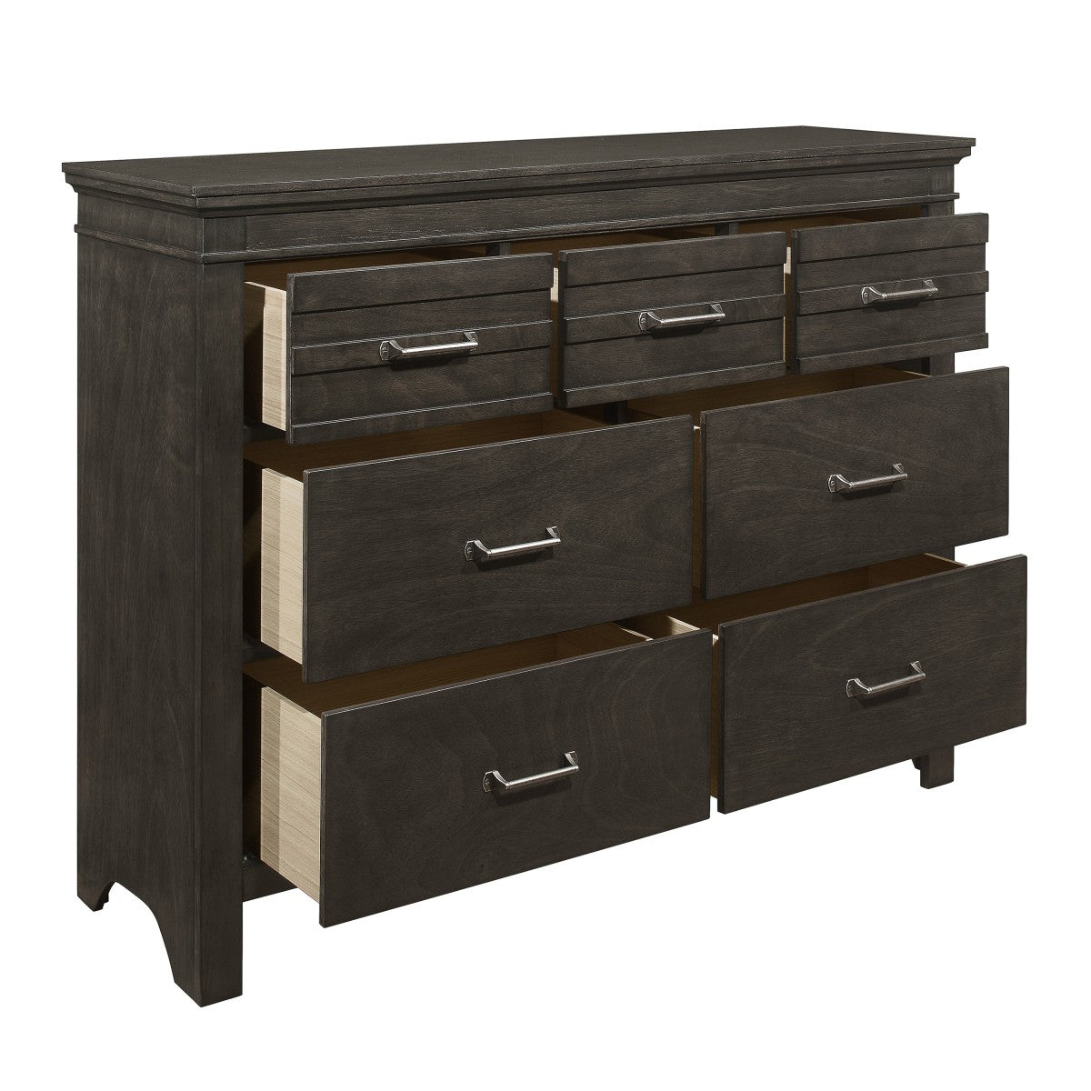 Blaire Farmhouse Dresser in Espresso - Rustic Wooden Chest of Drawers for Bedroom, Living Room, or Nursery Storage