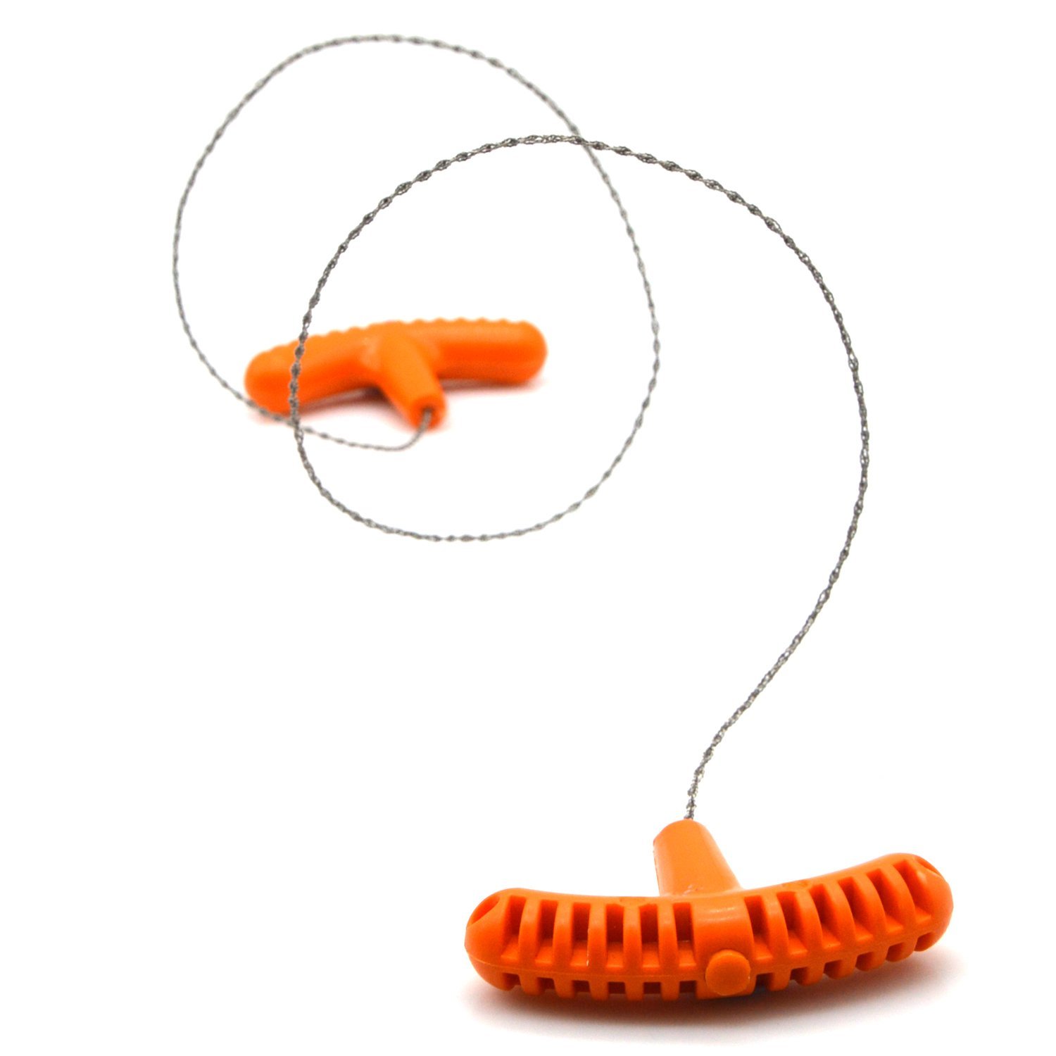 2PCS Survival Chain Saw for Hunting Fishing Camping - Orange Handles