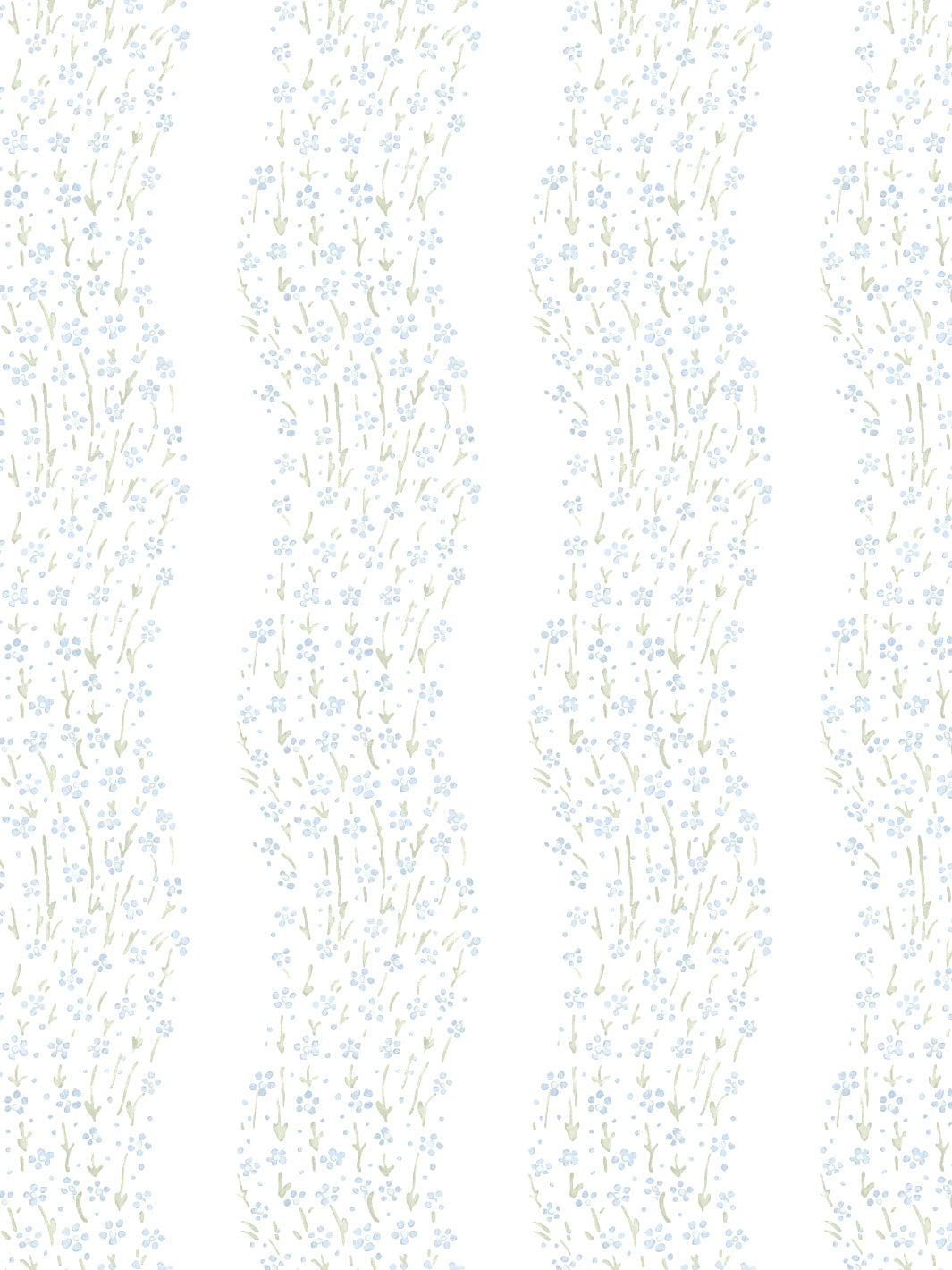 Nathan Turner Blue Green Floral Ditsy Wave Wallpaper - Peel and Stick Removable Wallpaper for Bedroom, Living Room & Nursery Decor