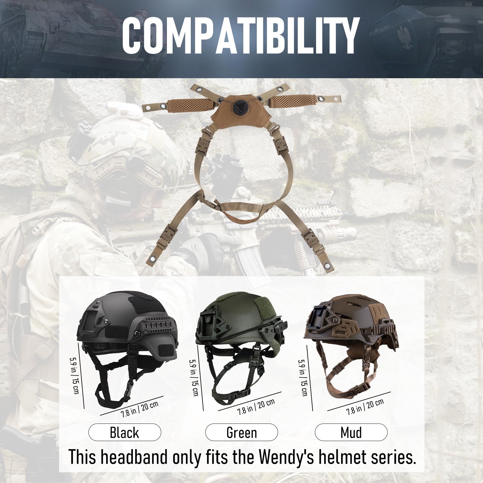 Premium Tactical Helmet Padding Kit - Military Grade Comfort & Protection for Outdoor, Airsoft & Shooting Sports