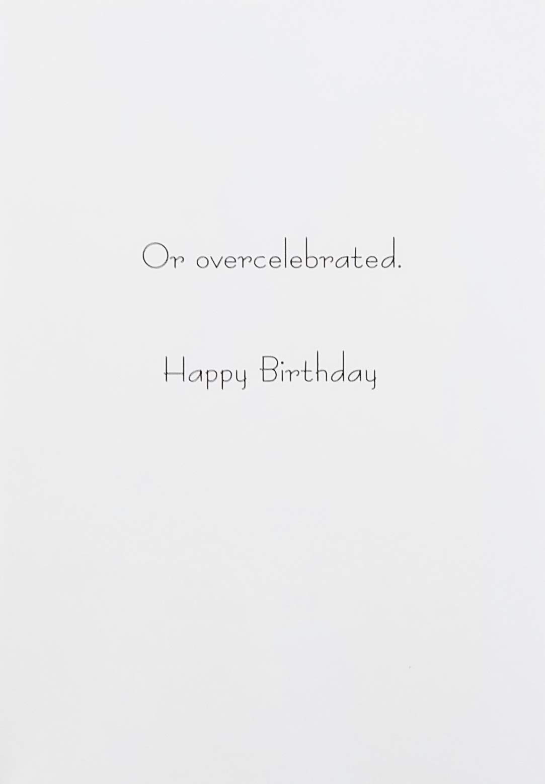 Elegant Birthday Greeting Card - 'There's No Such Thing As Being Overdressed or Overcelebrated' with Stylish Grey & White Cat Design | Perfect for Birthday Wishes, Party Invitations & Special Occasions