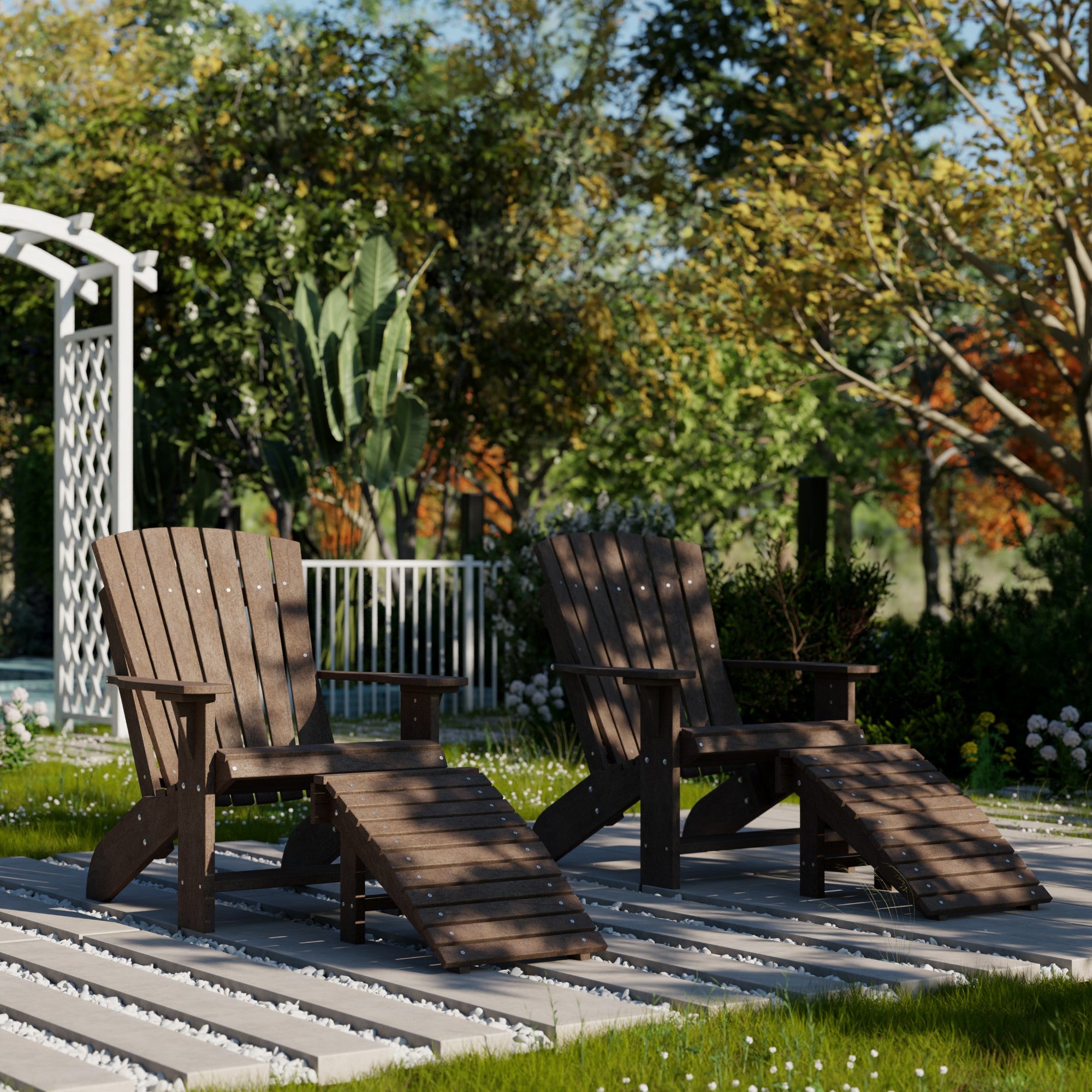 Premium Heritage Adirondack Chair - Solid Wood Outdoor Patio Furniture for Garden, Deck, Poolside & Backyard Relaxation