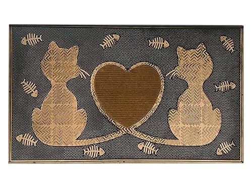 Twin Cats Heart Copper