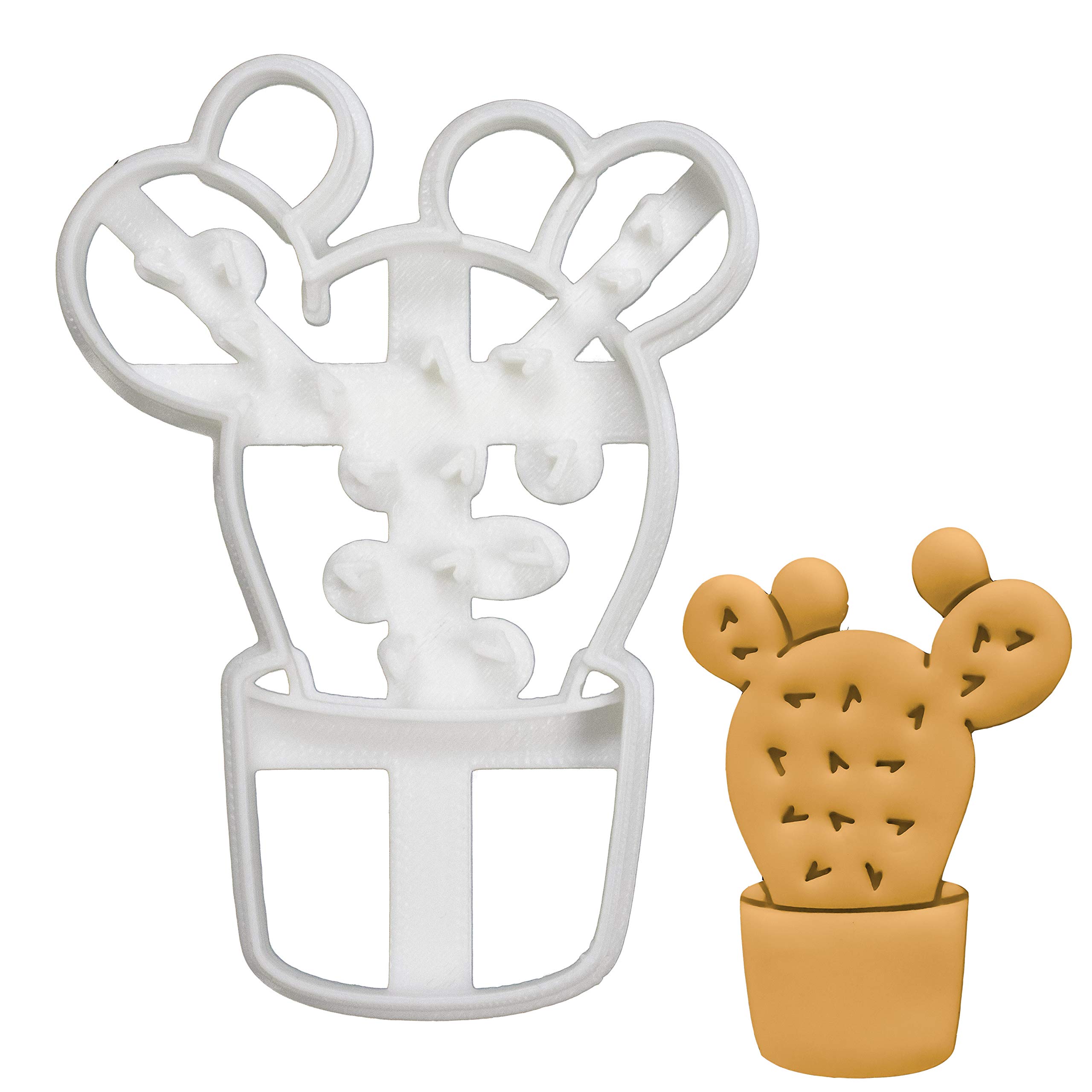 Prickly Pear Cactus Cookie Cutter - 1 Piece Stainless Steel Baking Tool for Cactus-Shaped Cookies, Cupcakes & DIY Desserts - Perfect for Southwest Theme Parties, Baby Showers & Home Baking