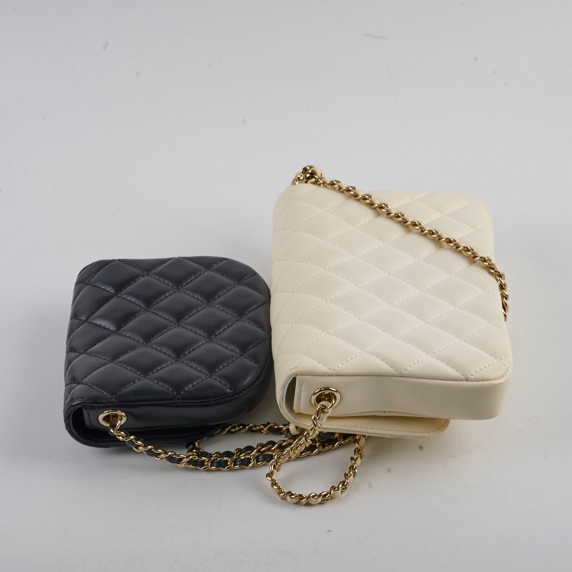 Chanel Side Twin Packs Bag White/Black (27 Series) - Luxury Designer Crossbody Purse for Women, Perfect for Parties, Dating & Everyday Use