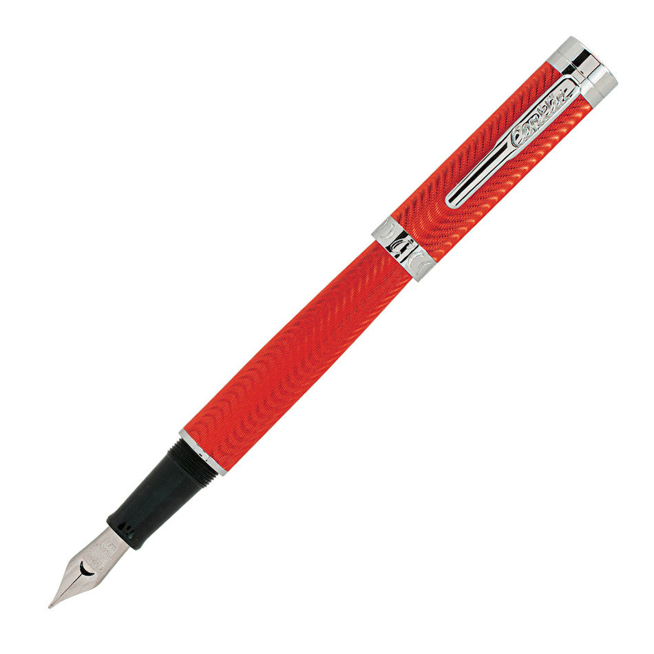 Conklin Herringbone Signature Fountain Pen - Premium Red Ink Pen for Writing, Calligraphy & Collecting - Perfect for Gifts, Office Use & Special Occasions