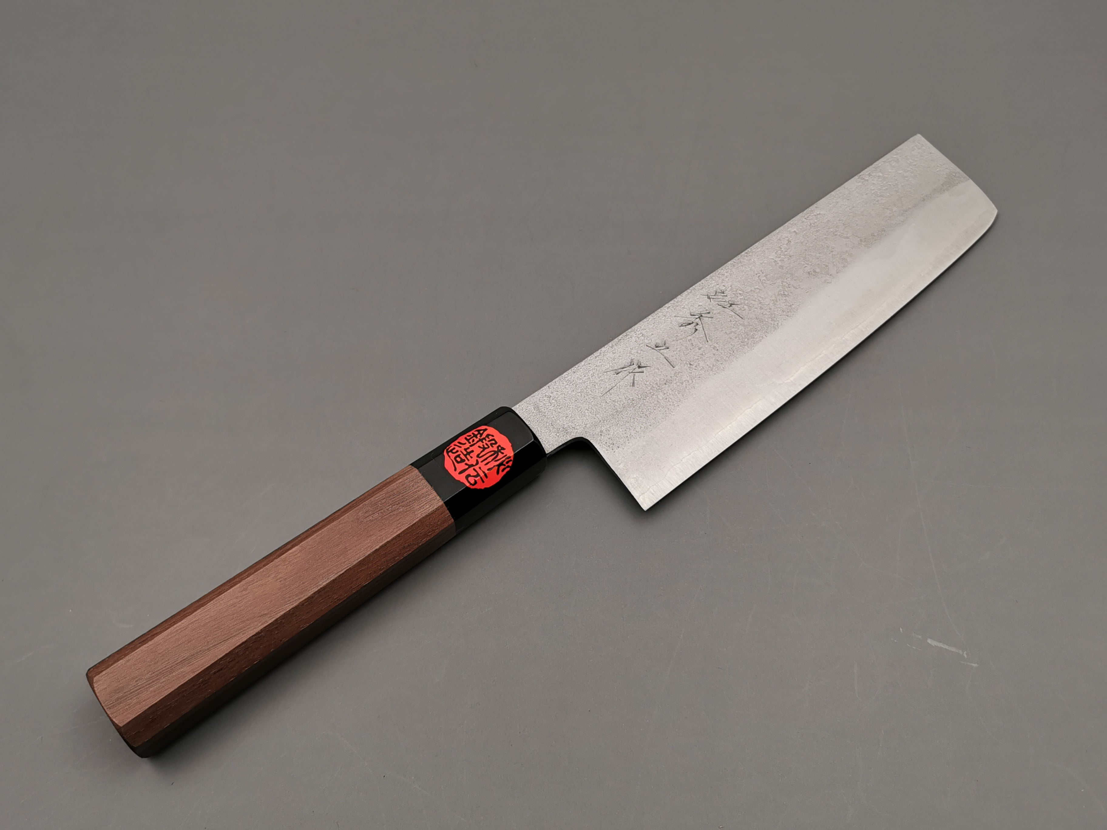 Premium Shigeki Tanaka Silver 3 Nakiri Japanese Chef Knife - High Carbon Steel Blade for Precision Vegetable Cutting, Slicing & Chopping | Perfect for Home Cooks & Professional Chefs | Ideal for Asian Cuisine, Sushi Prep & Fine Dining