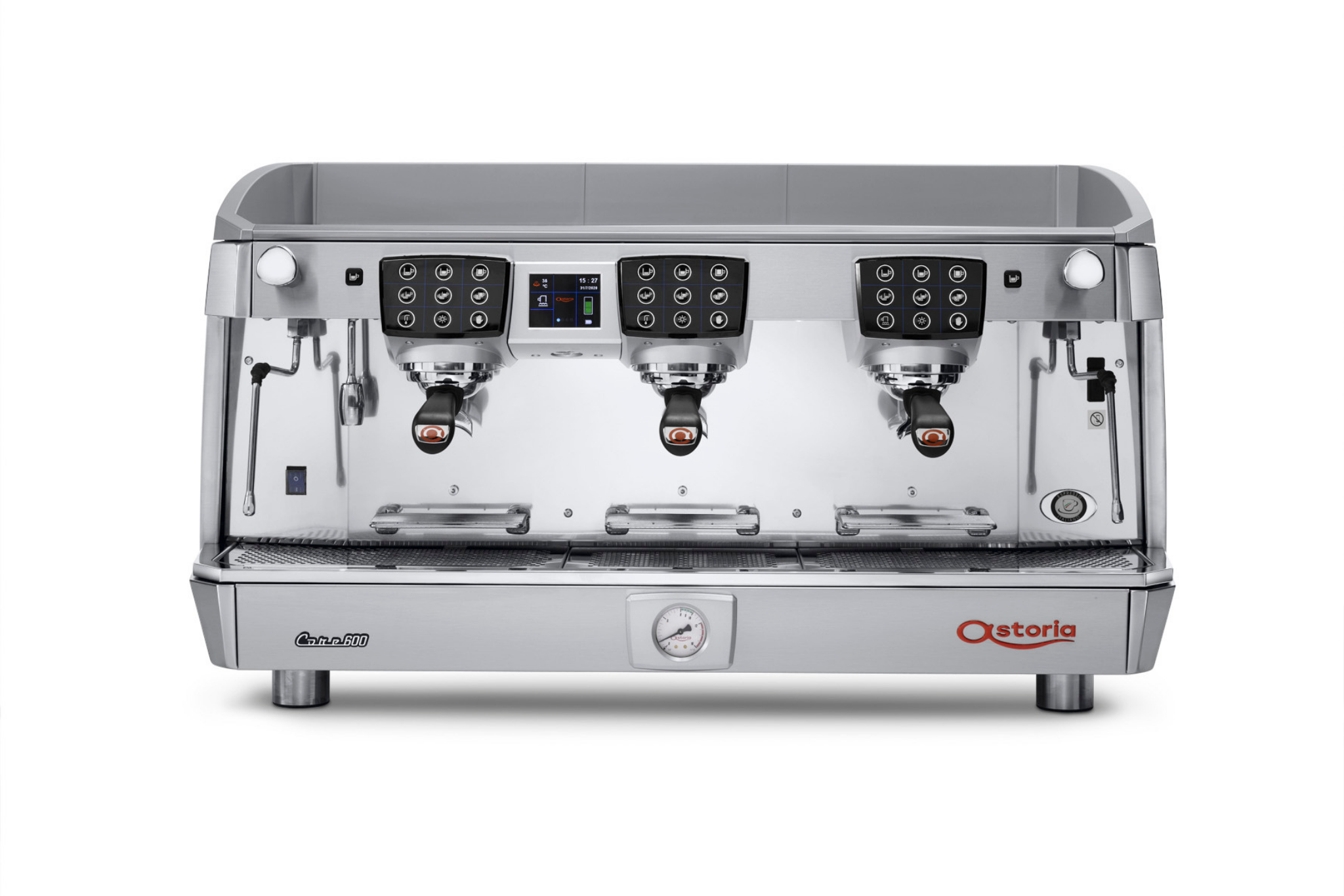 Astoria Core 600 SAE Raised TS 3 Groups Commercial Espresso Machine - Professional Coffee Bar Equipment for Cafes, Restaurants & Offices