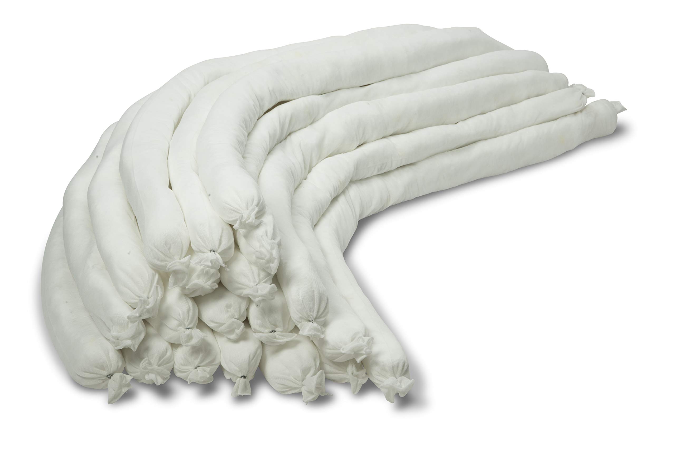 Oil Absorbent Socks – 3” x 48” Snake Sleeves for Oil, Diesel, Fuel & Hydrocarbon Spills – Water Repellent – Absorbs 10 Gallons per Pack of 20 – Ideal for Garage, Workshop, Industrial & Marine Spill Cleanup