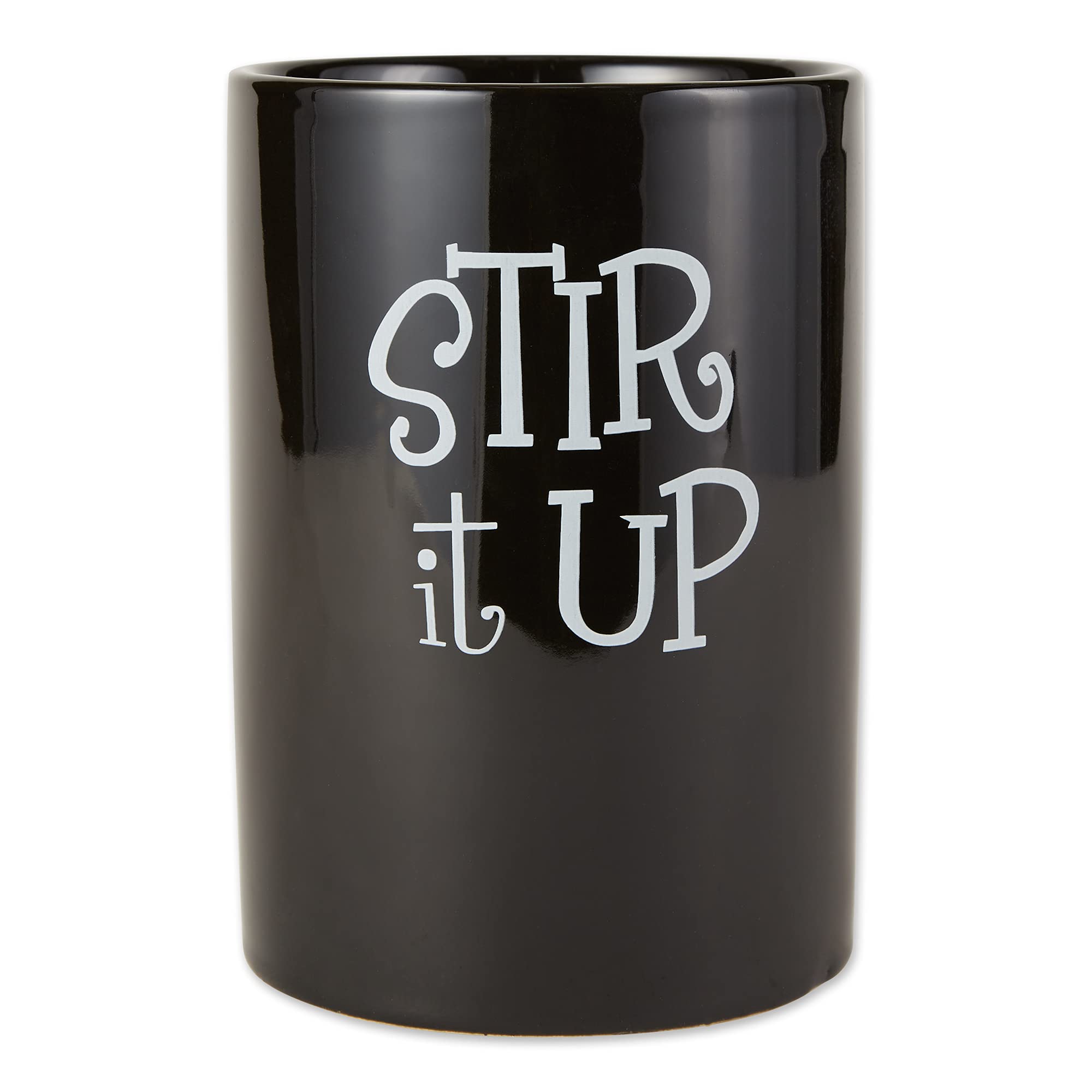 Vintage Ceramic Utensil Holder - DII Retro Kitchen Accessories Set, Black | Perfect for Farmhouse, Rustic & Country Style Kitchens
