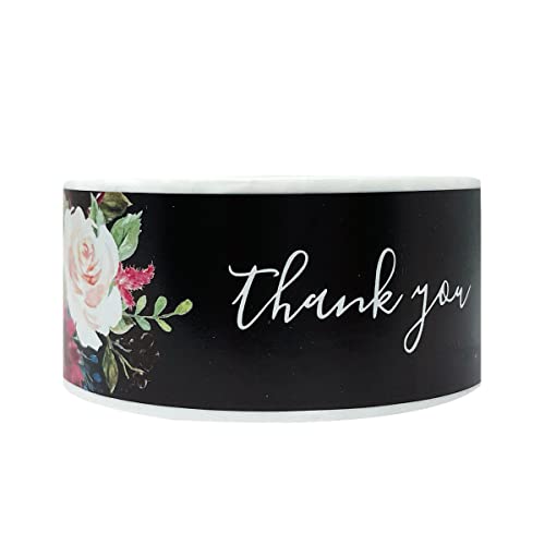 Floral Black (120 Stickers)