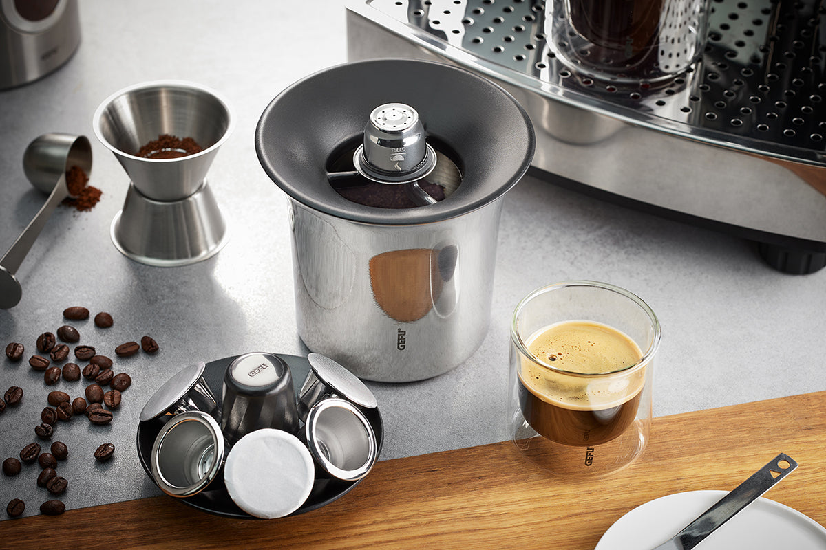 Premium Coffee Grounds Collector - Durable Stainless Steel Coffee Residue Catcher for Espresso Machines | Perfect for Home Baristas & Coffee Shops