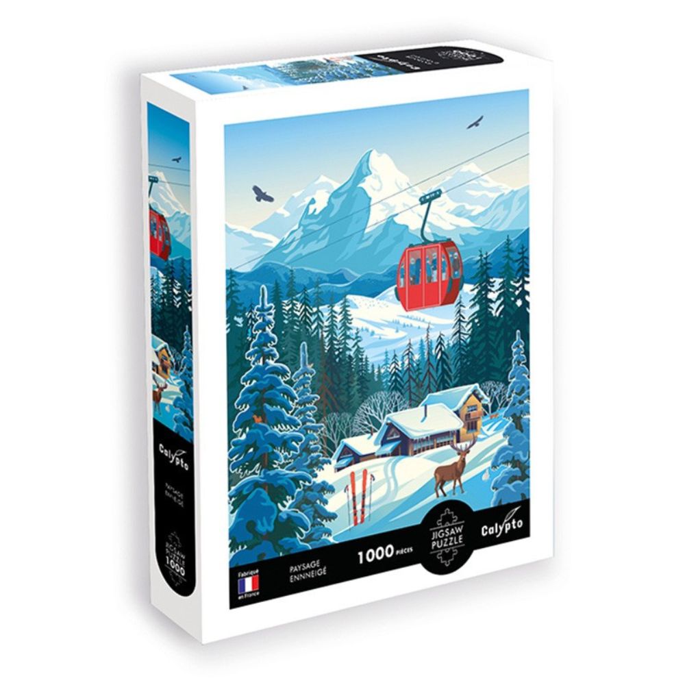 1000 Piece Snowy Landscape Jigsaw Puzzle for Adults - Calypto Premium Puzzle for Relaxation & Home Decor
