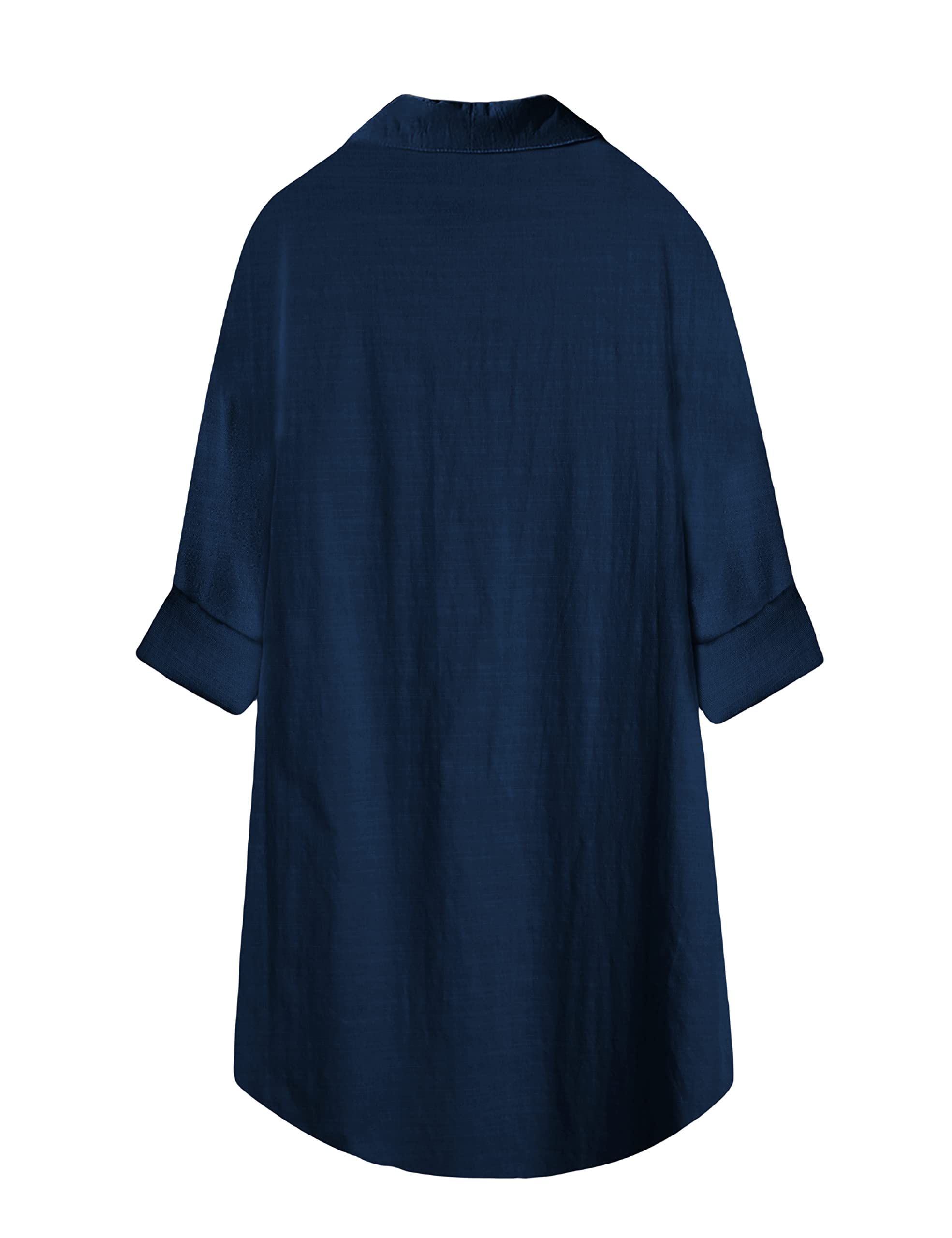 Bianstore Women's Oversized Linen Shirt - Long Sleeve High Low Button Up Blouse for Casual & Office Wear | Summer Beach Cover Up & Boho Style Outfit