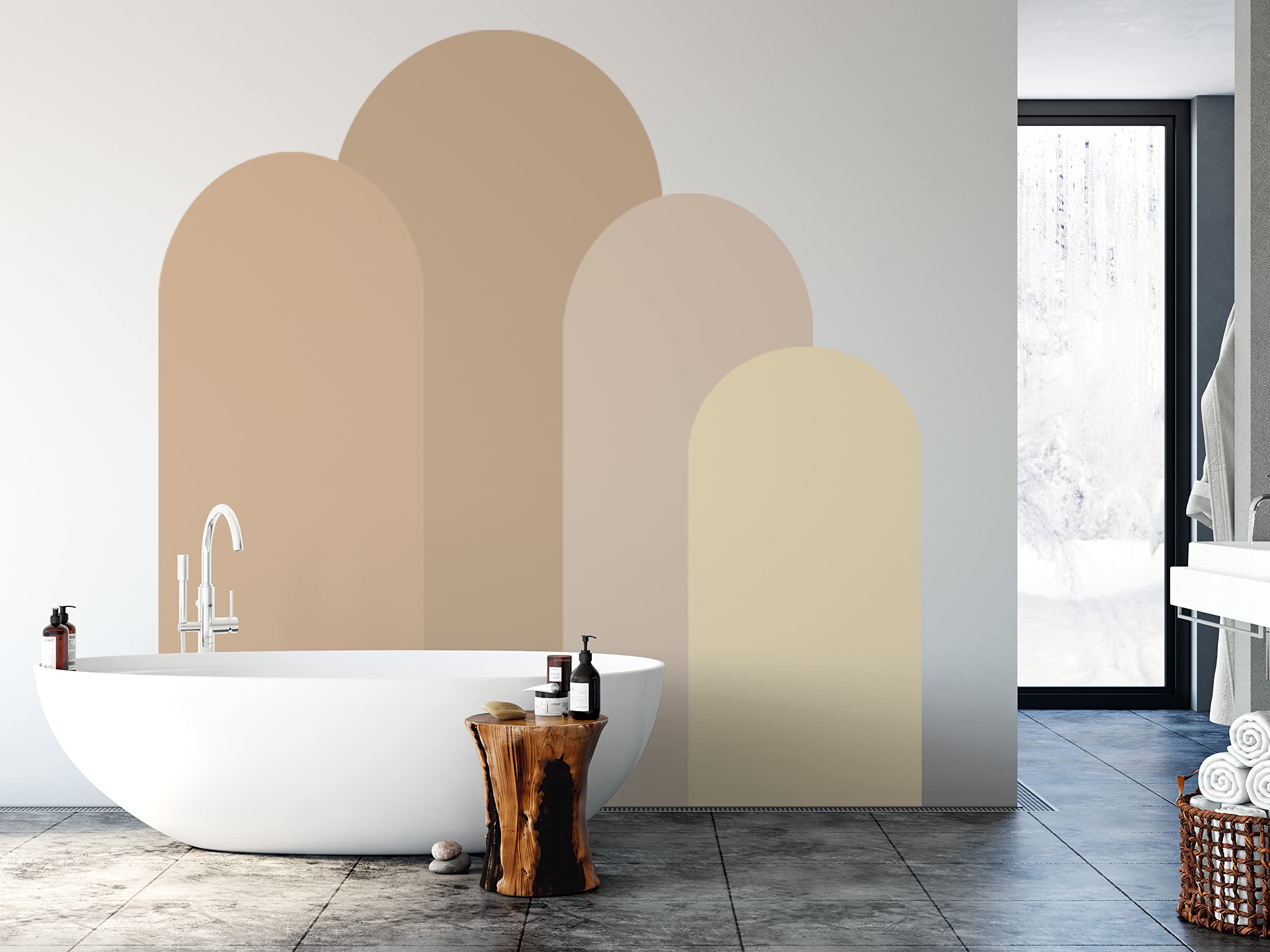 Large Arch Set - Minimalist Home Decor & Abstract Wall Decal for Modern Living Room, Bedroom or Office Wall Art