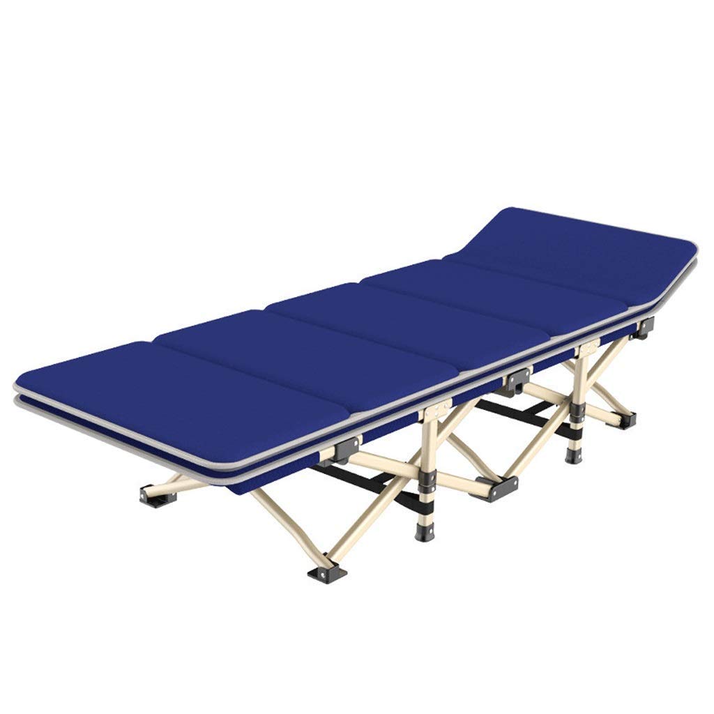 Portable Folding Single Guest Bed with Cotton Mattress - Heavy Duty Metal Frame (300KG Capacity) 190x67x35cm - Perfect for Home, Office, Camping & Travel Use