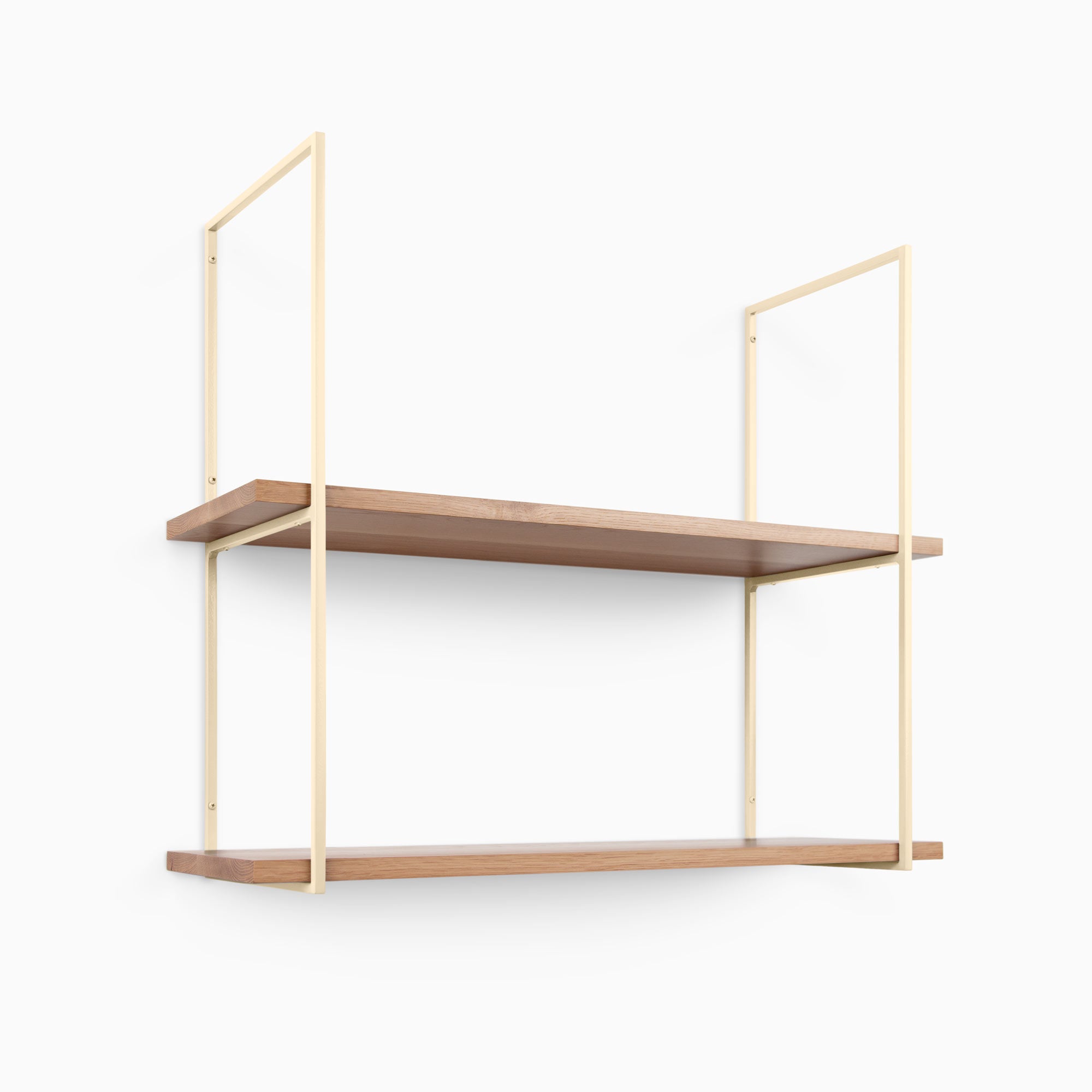 Lloyd White Oak 2 Tiered Shelf - Rustic Wood Floating Shelves for Wall Decor | Perfect for Living Room, Bedroom, Kitchen Storage & Display