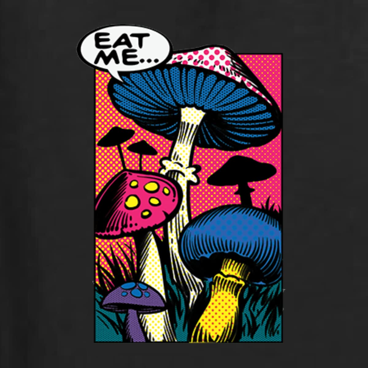 Trippy Neon Mushroom Graphic Tank Top for Men - Funny Psychedelic Colorful Shroom Design - Perfect for Music Festivals, Rave Parties & Casual Streetwear