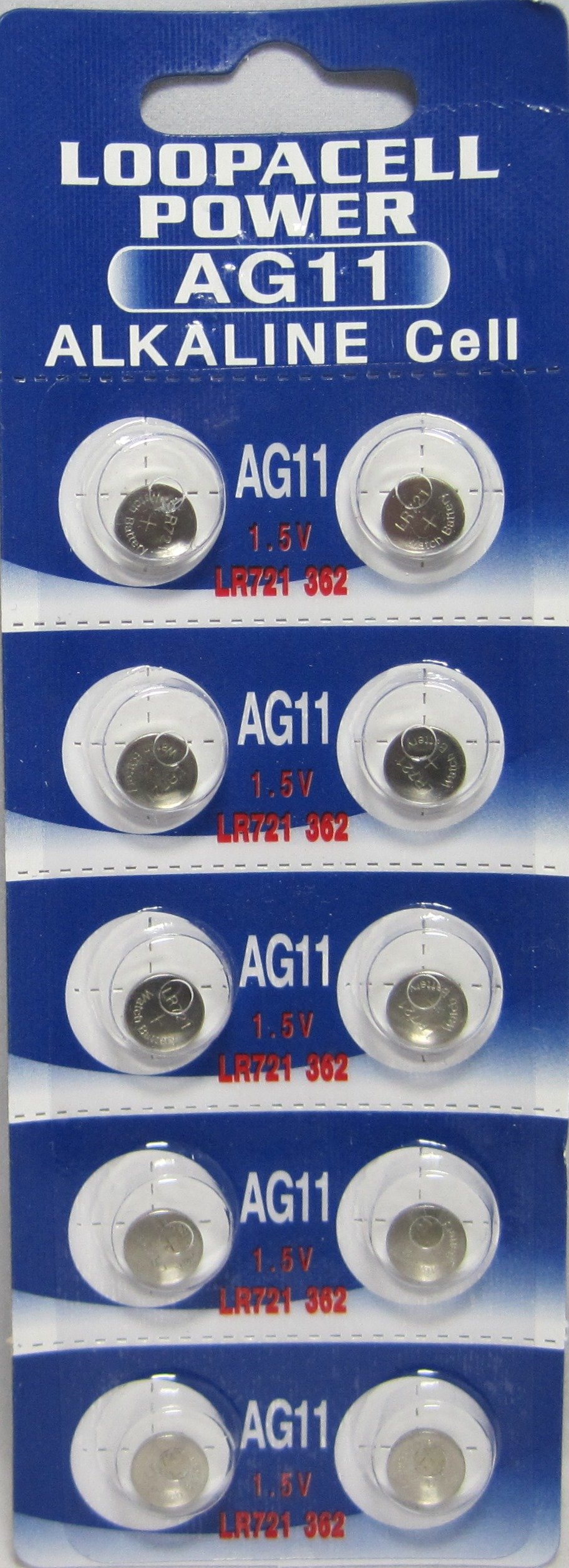 AG11 362 LR721 1.5V Alkaline Coin Cell Batteries (500-Pack) - Perfect for Watches, Calculators, Toys & Small Electronics
