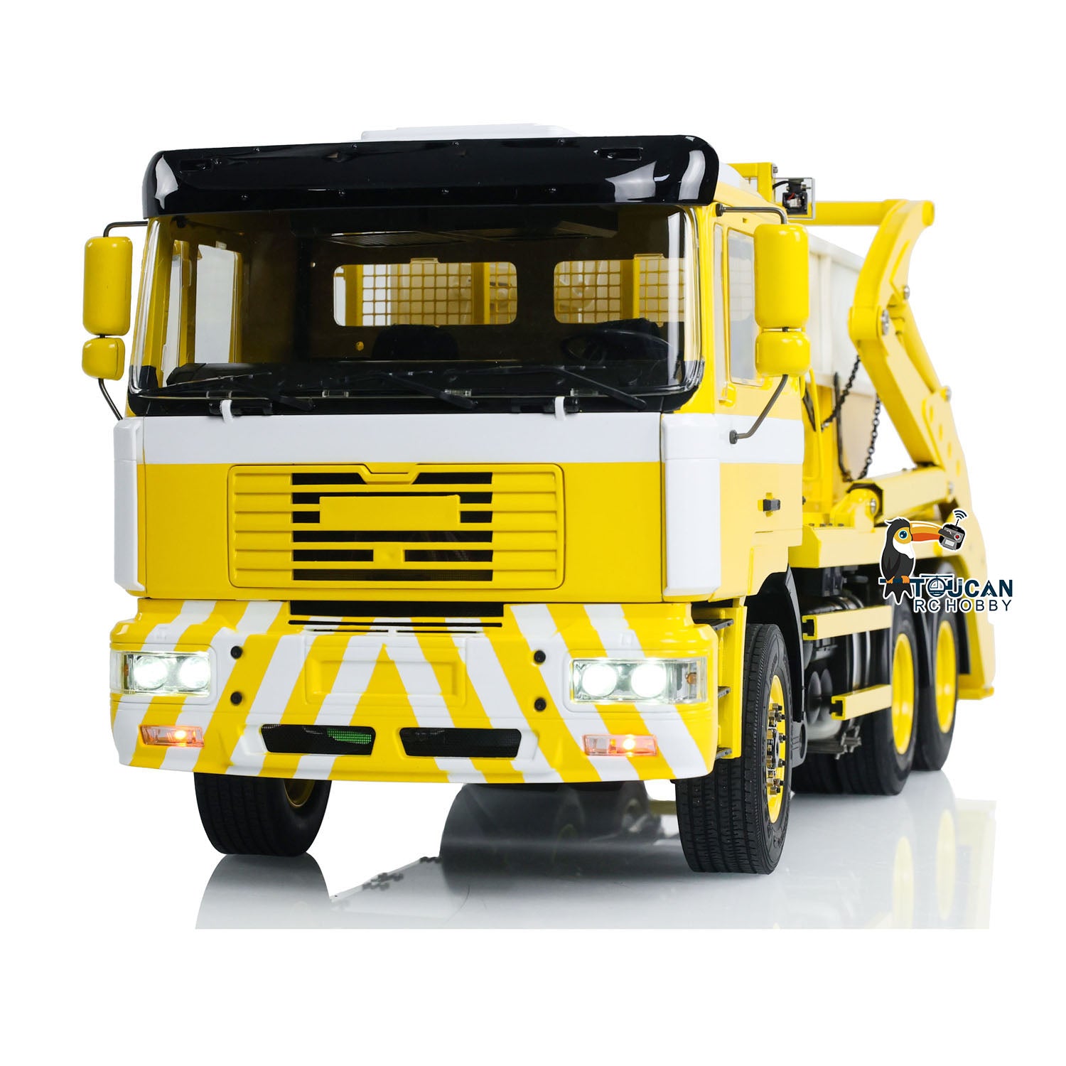 1/14 Scale 6X4 RC Hydraulic Skip Loader Truck VL18U F2000 - Metal Swing Arm, Loaded Dump Cars, 2 Speed Gearbox, 4CH Hydraulic System - Remote Control Construction Vehicle for Kids & Adults, Perfect for Indoor/Outdoor Play, Construction Site Simulation, and RC Hobby Enthusiasts