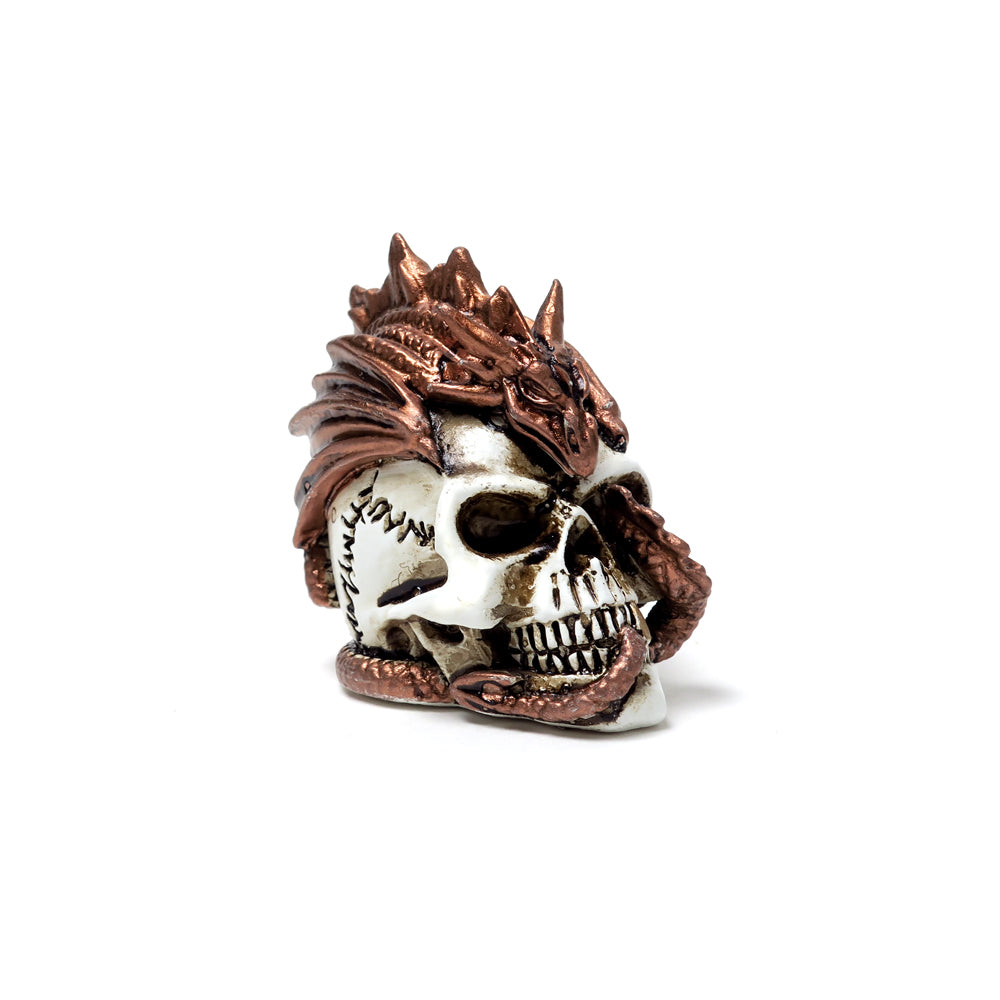 Dragon Keeper of Skulls Statue - Gothic Home Decor, Fantasy Collectible Figurine - Perfect for Game Room, Bookshelf Display, and Dark Fantasy Themed Decor