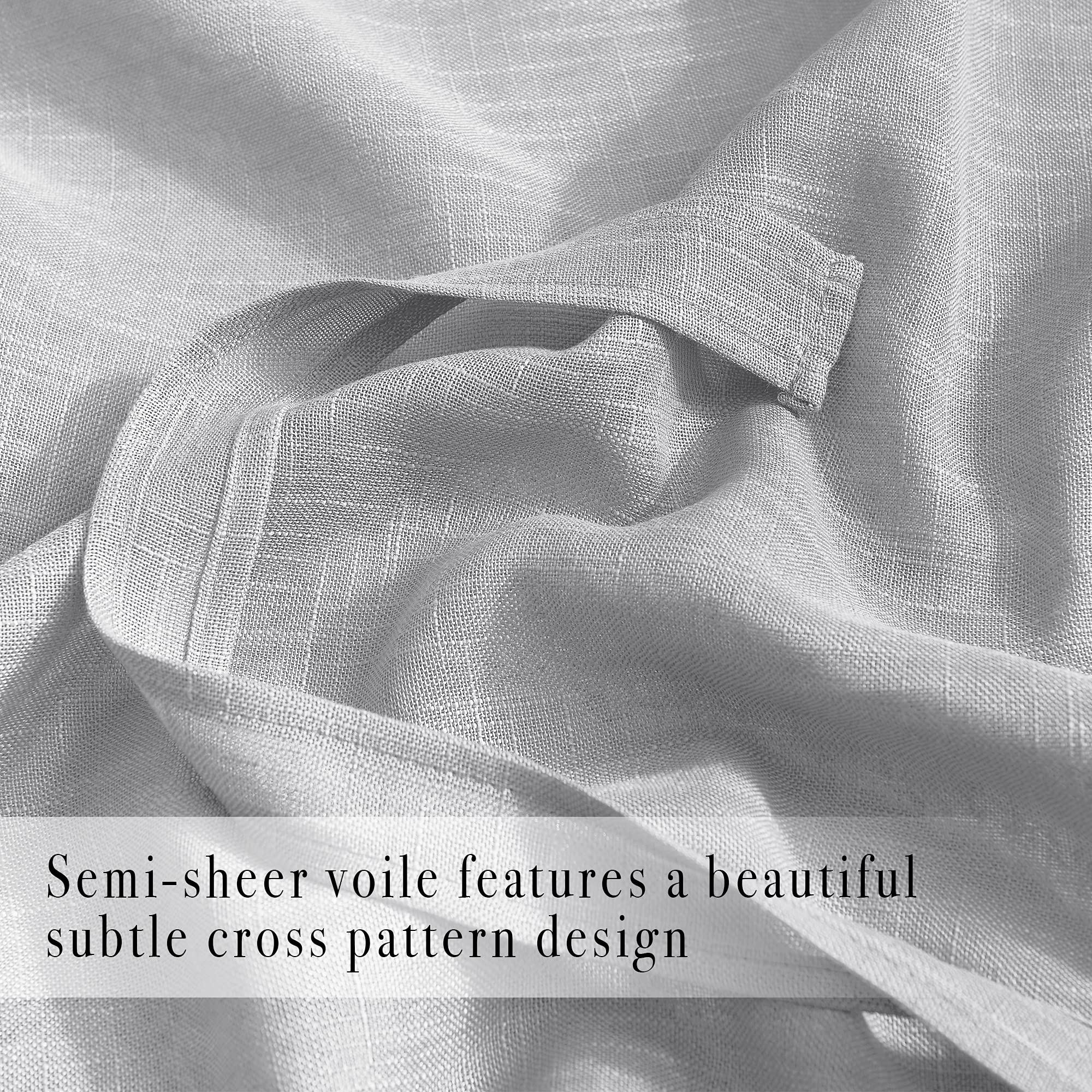 PONY DANCE Light Filtering Sheer Bathroom Curtains - Adjustable Tie-Up Roman Shades for Small Windows (42
